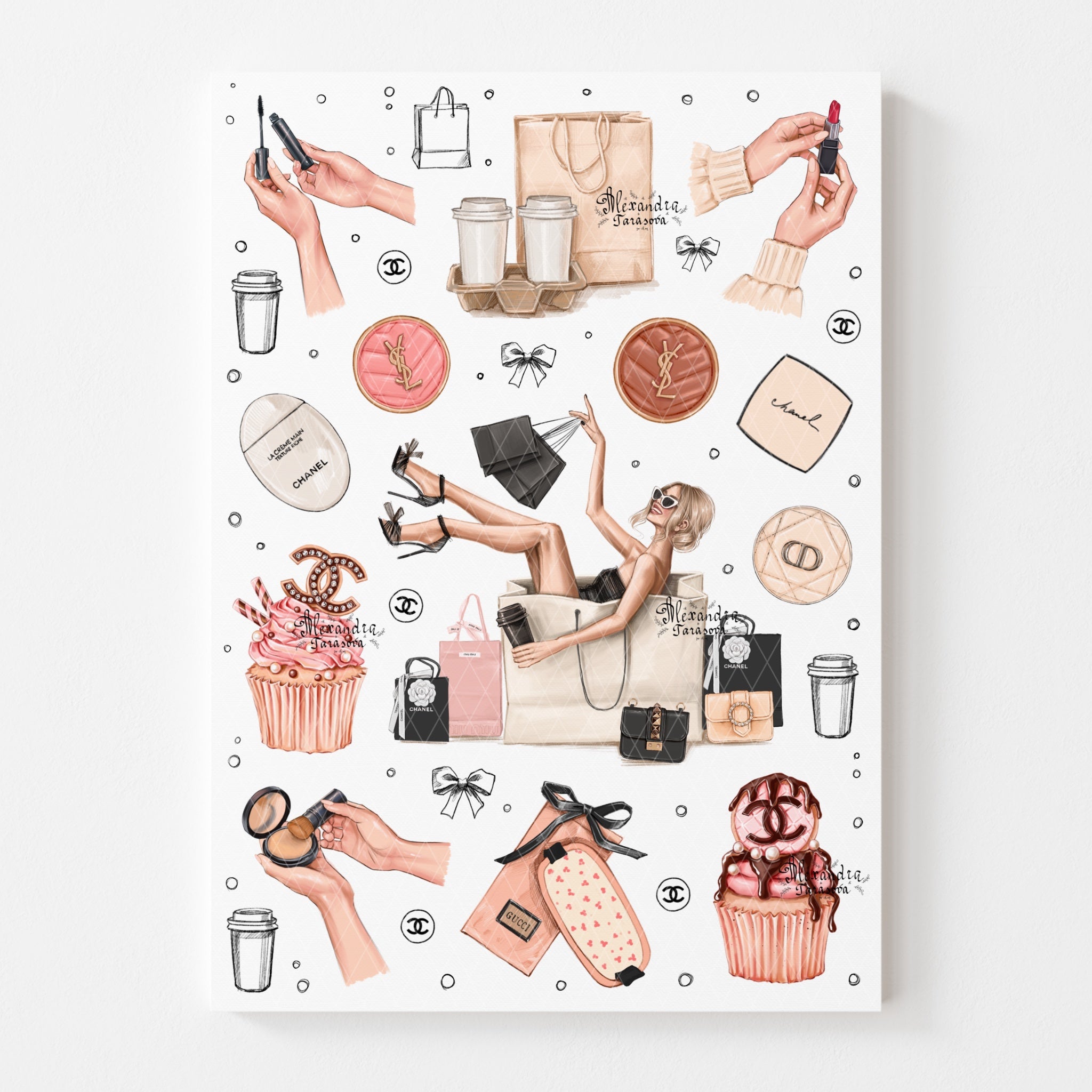Sticker Sheet - Makeup Accessories | stickers for your planner