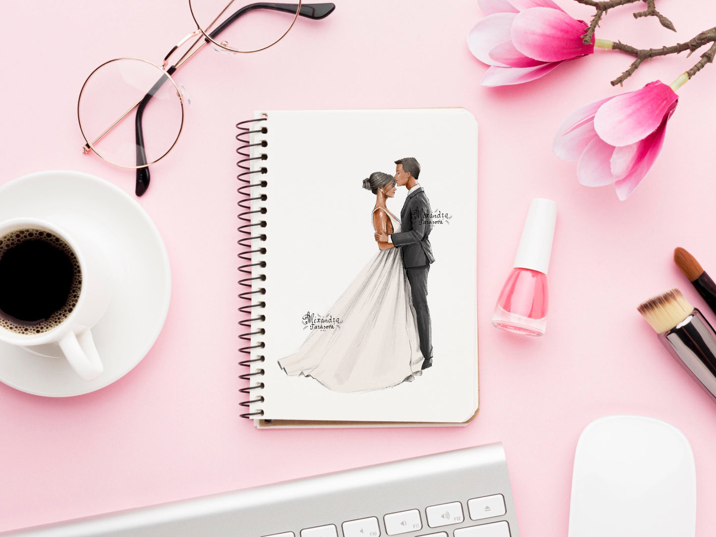 Digital Watercolor Illustration Wedding Painting Drawing Style Sketch Instant Download Printable Art Wedding Invitation Clipart Stickers