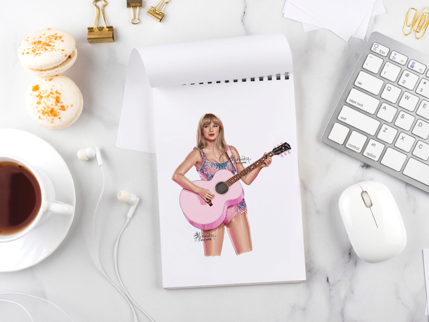 Taylor Swift Illustration Fashion Art Watercolor Painting Hand Drawing Png File Printable Art Clipart Stickers