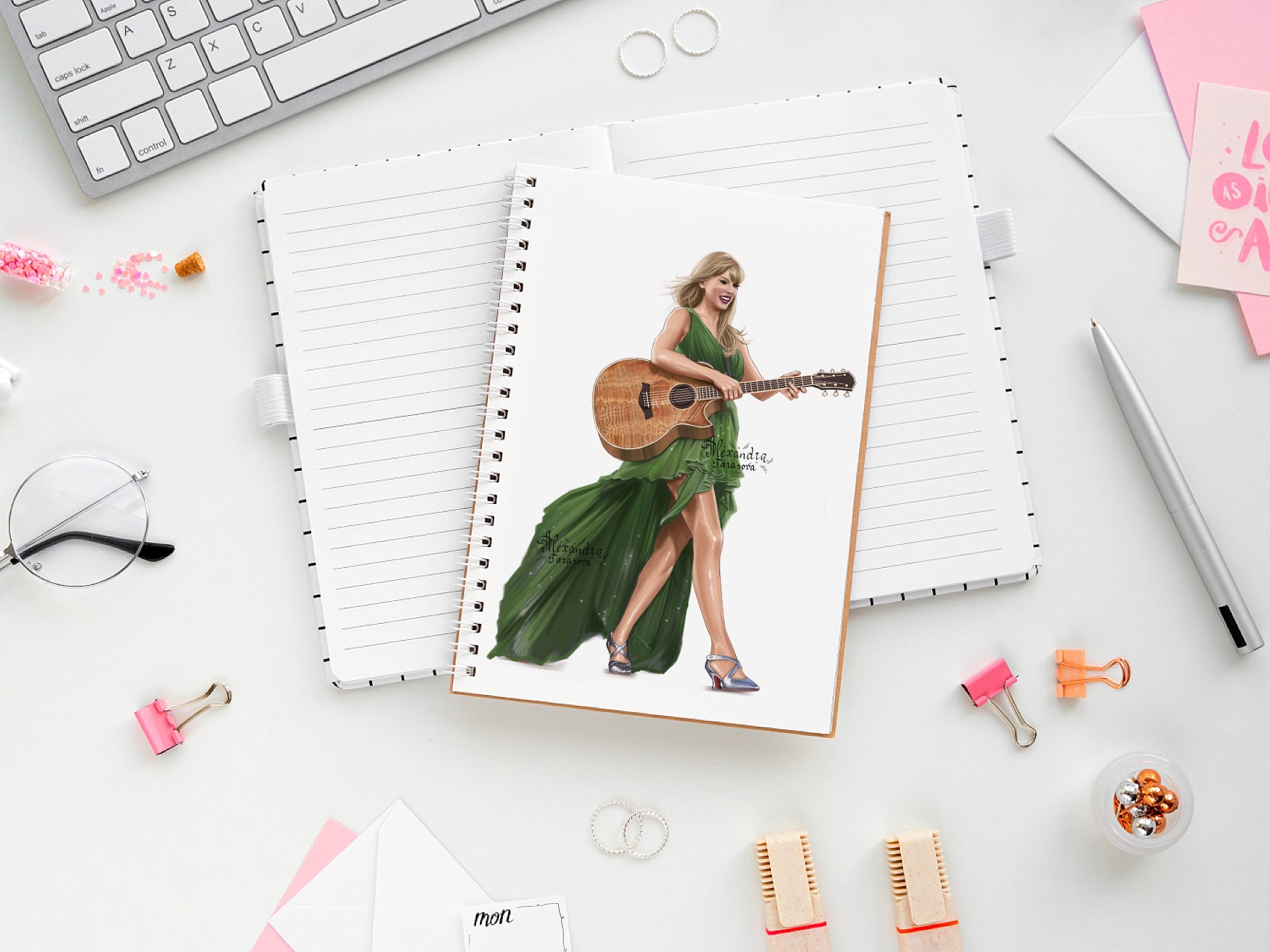 Taylor Swift Illustration Fashion Art Watercolor Painting Hand Drawing Png File Printable Art Clipart Stickers