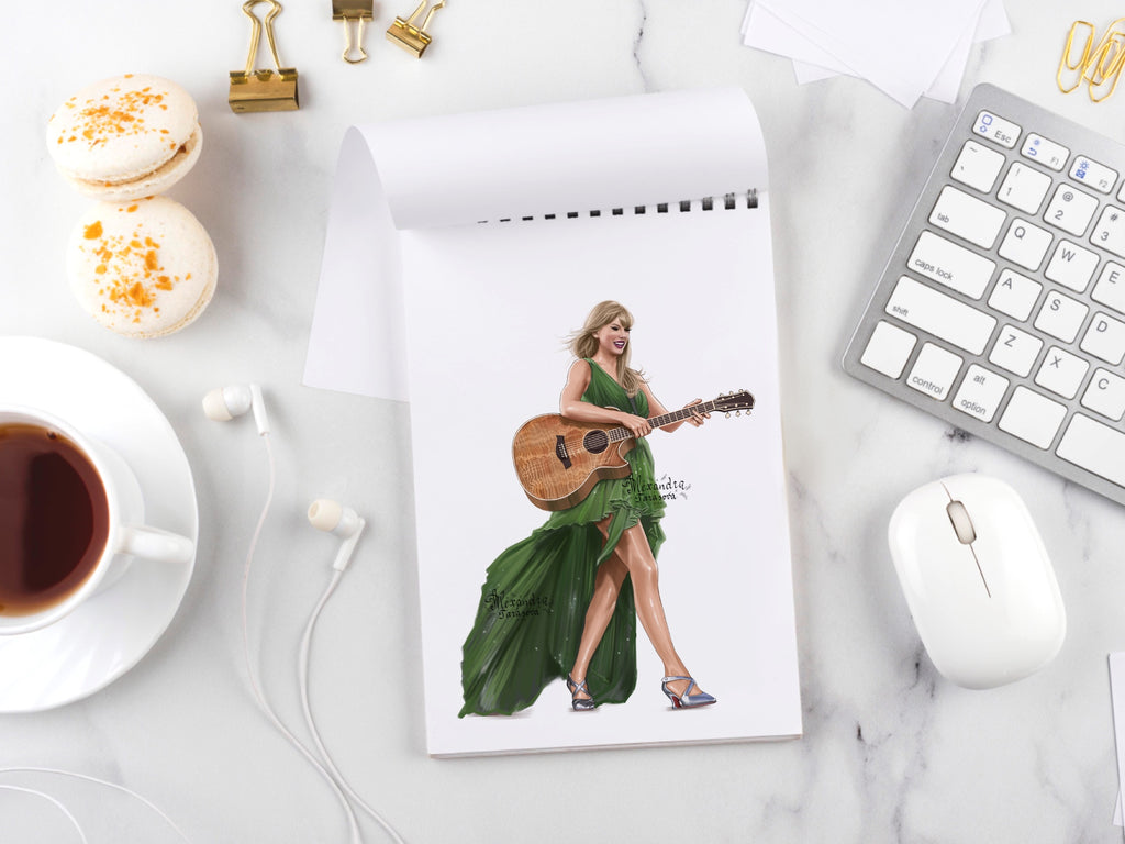 Taylor Swift Illustration Fashion Art Watercolor Painting Hand Drawing Png File Printable Art Clipart Stickers