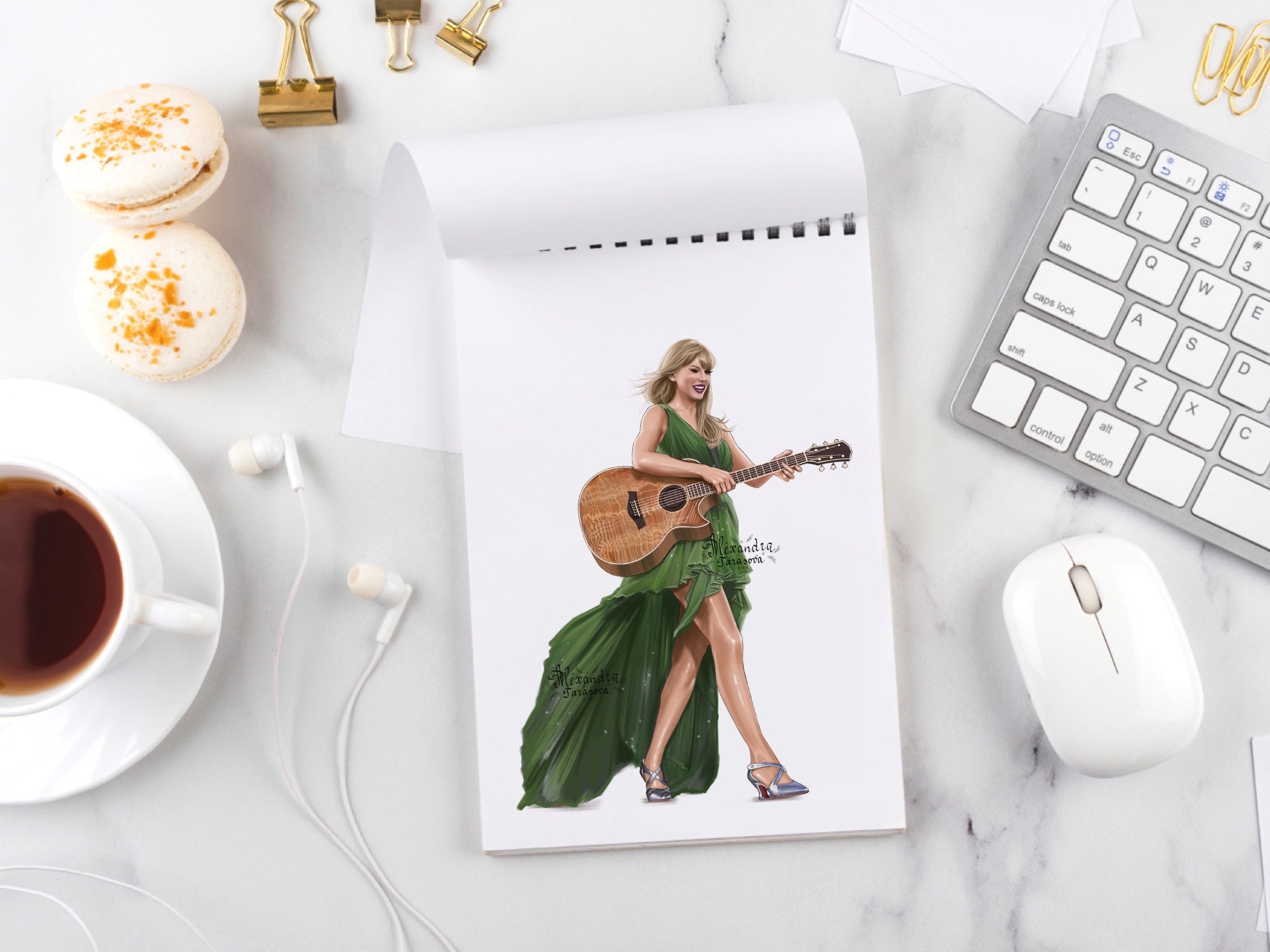 Taylor Swift Illustration Fashion Art Watercolor Painting Hand Drawing Png File Printable Art Clipart Stickers