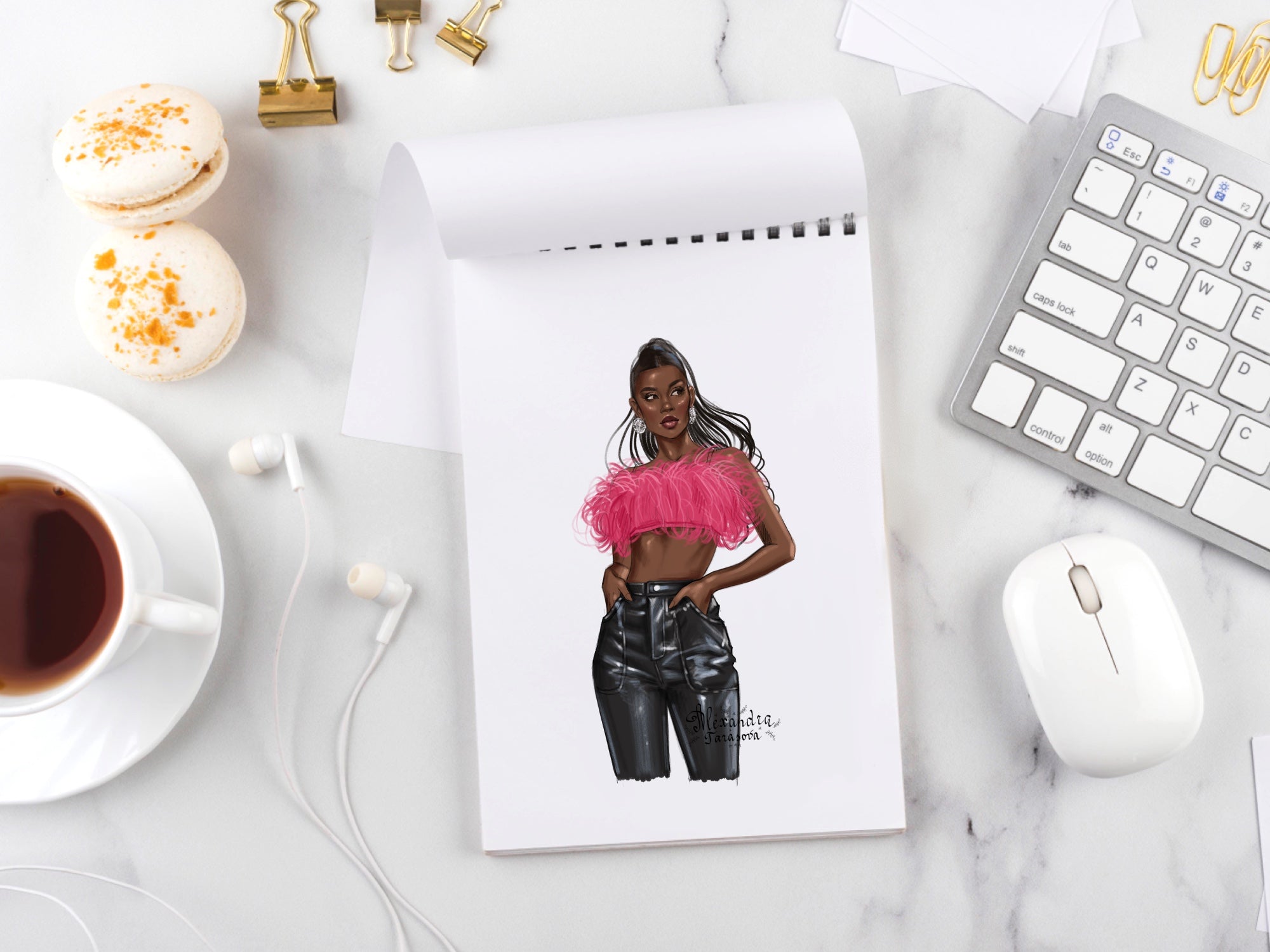 Digital Watercolor Illustration Black Girl Clipart Business African American Girl Illustration Printable Art Trendy Hairstyles
