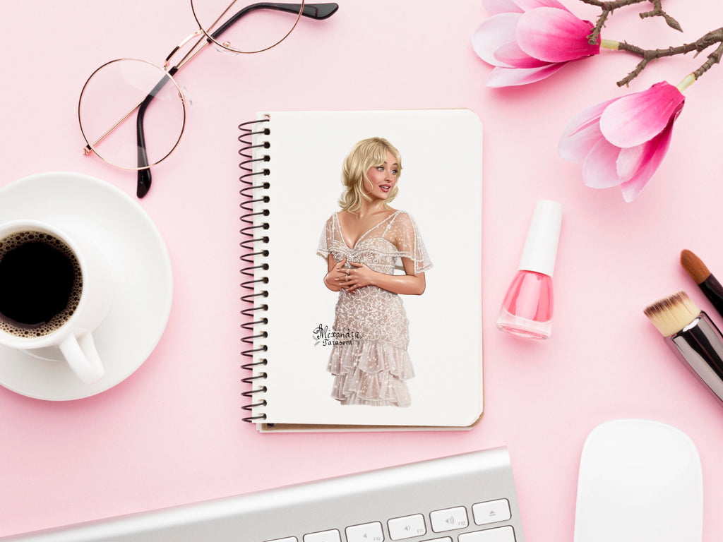 Sabrina Carpenter Inspired Fashion Illustration | Printable Wall Art | Digital Download | Pop Icon Art | Hand Drawn Illustration