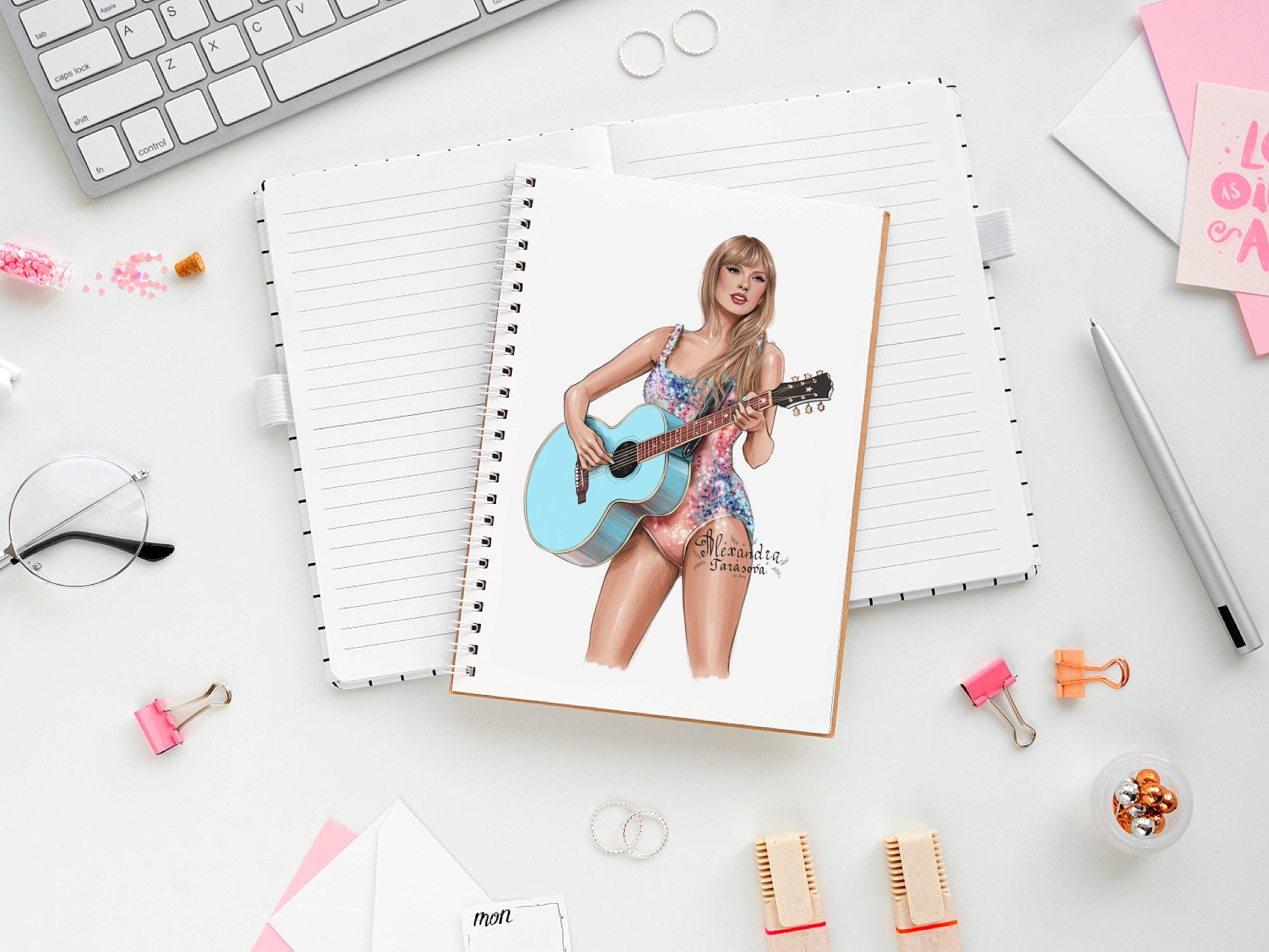 Taylor Swift Illustration Eras Tour Printable Art Png File