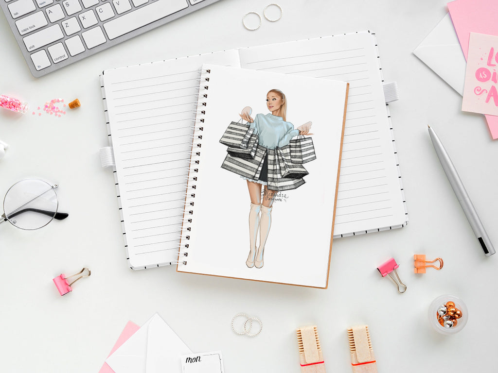 Ariana Grande Illustration Printable Art  Digital Download Png File