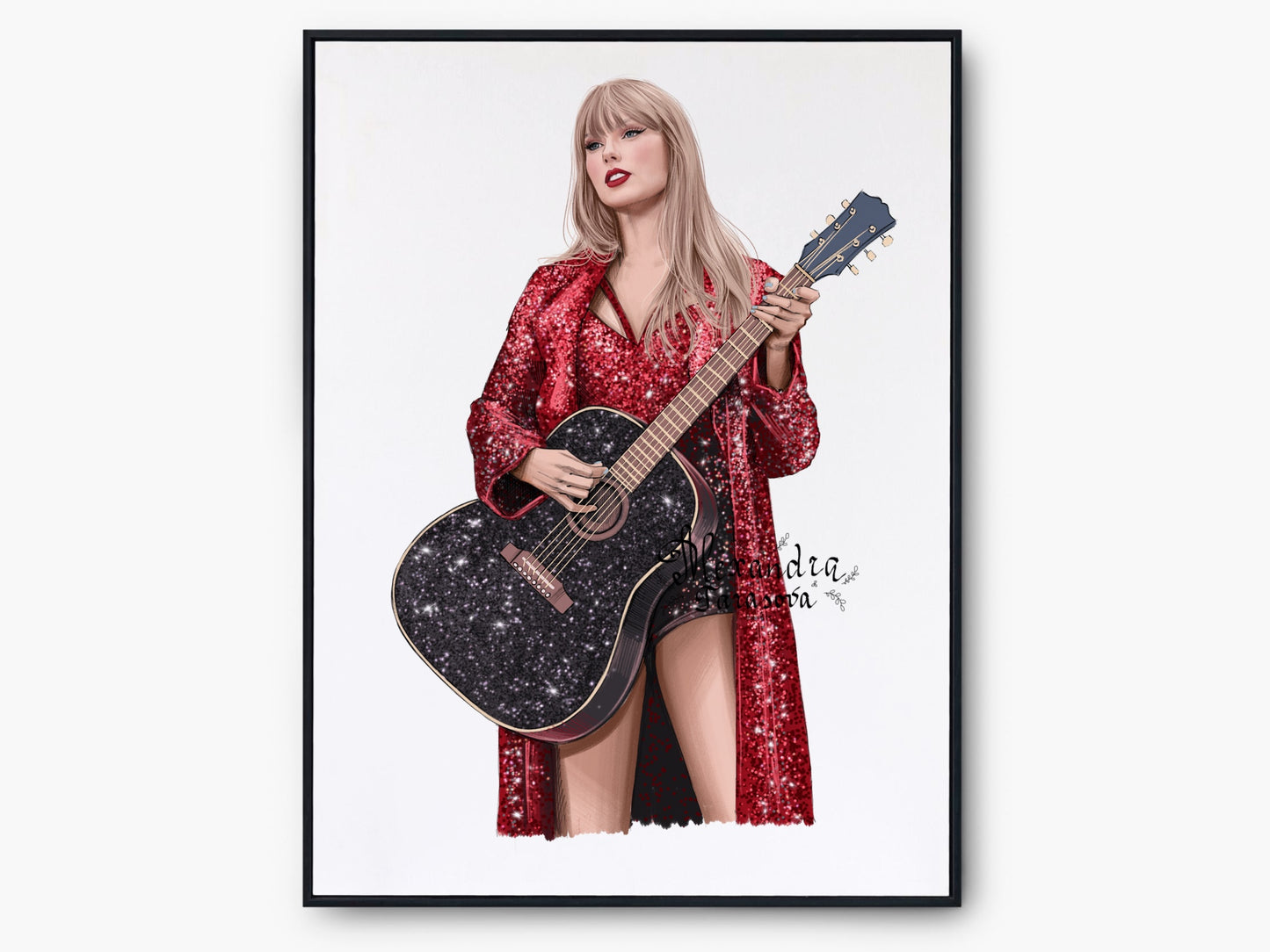 Taylor Swift Illustration Printable Art Clipart Stickers Digital Download Png File