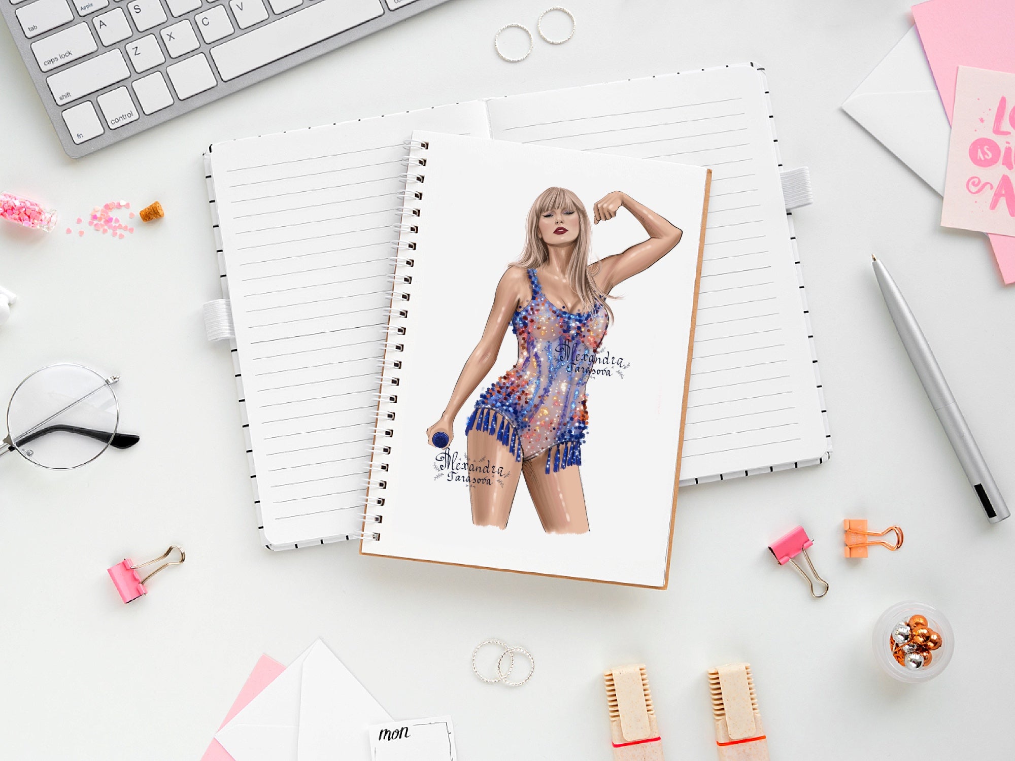 Taylor Swift Illustration Fashion Art Watercolor Painting Hand Drawing Png File Printable Art Clipart Stickers