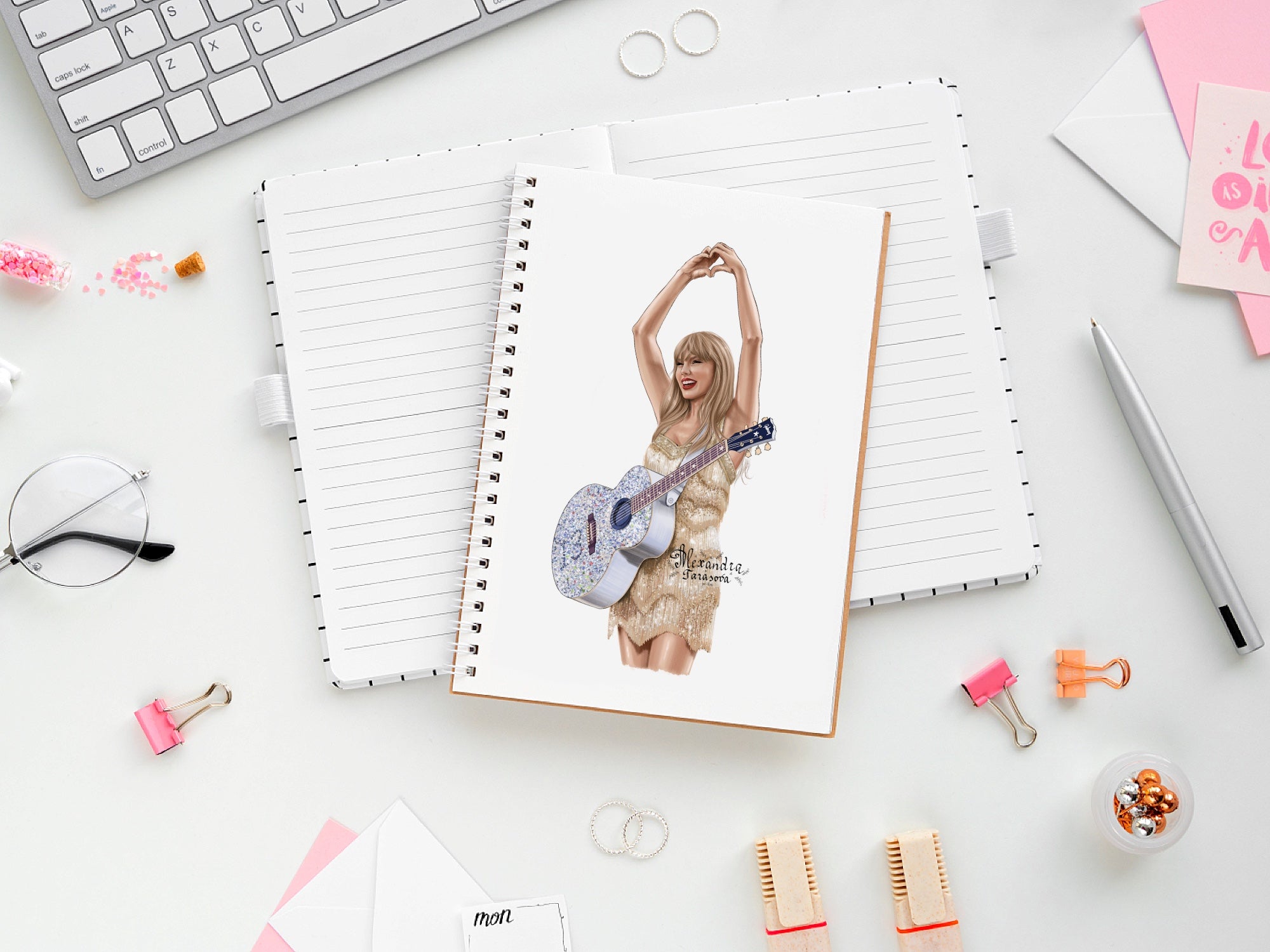 Taylor Swift Illustration Fashion Art Watercolor Painting Hand Drawing Png File Printable Art Clipart Stickers