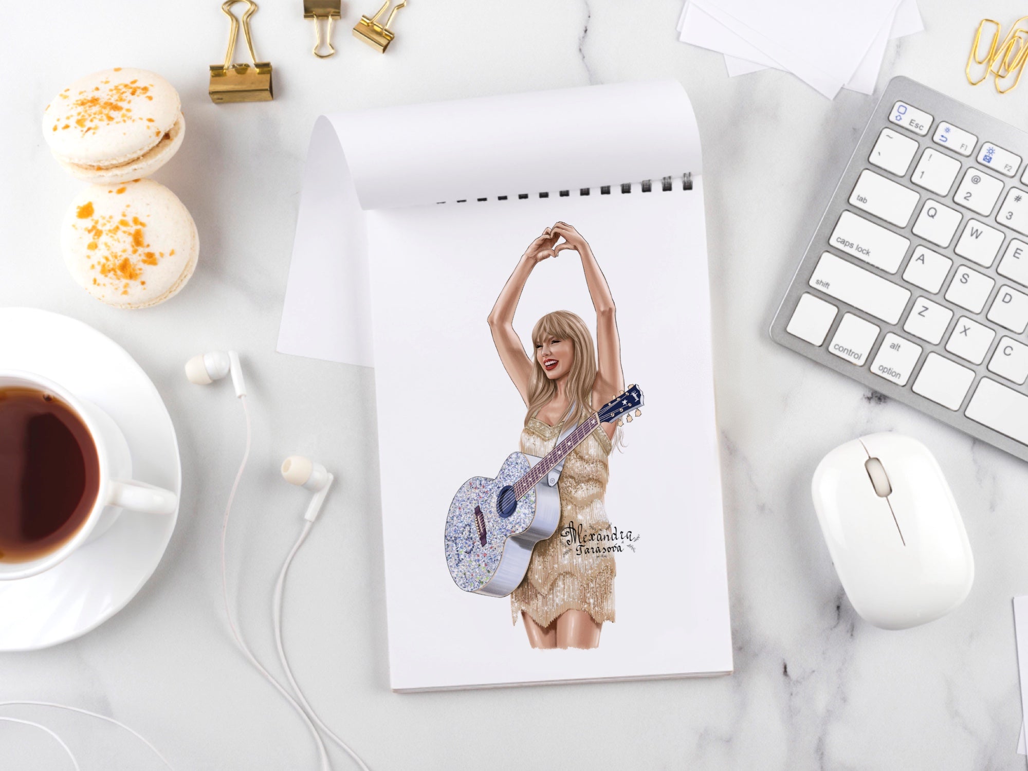 Taylor Swift Illustration Fashion Art Watercolor Painting Hand Drawing Png File Printable Art Clipart Stickers