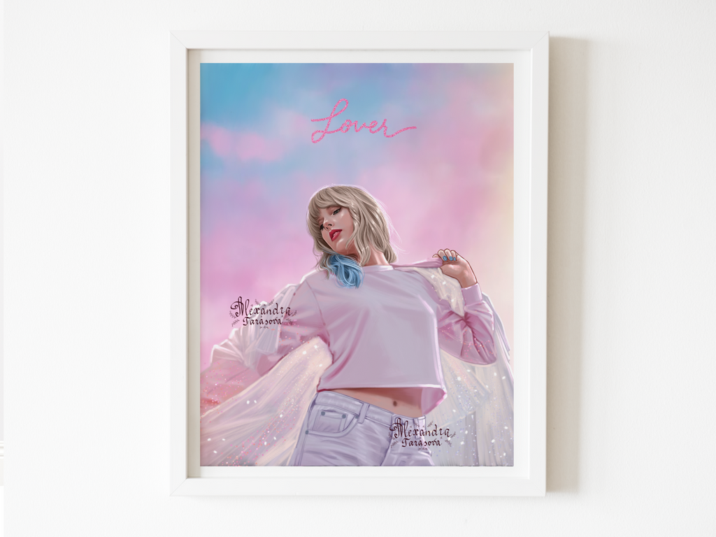 Taylor Swift Lover Illustration Digital Download