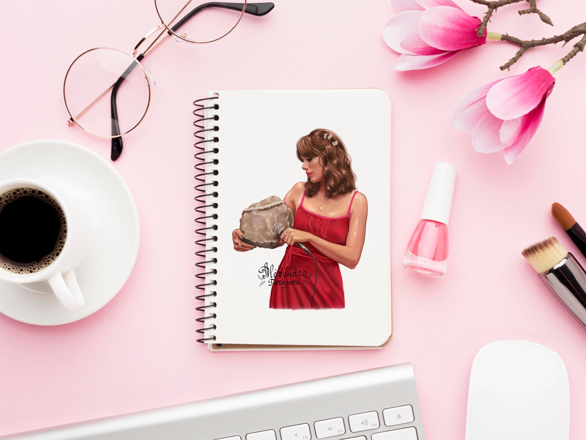 Taylor Swift Inspired Fashion Illustration | Printable Wall Art | Digital Download | Pop Icon Art | Hand Drawn Illustration