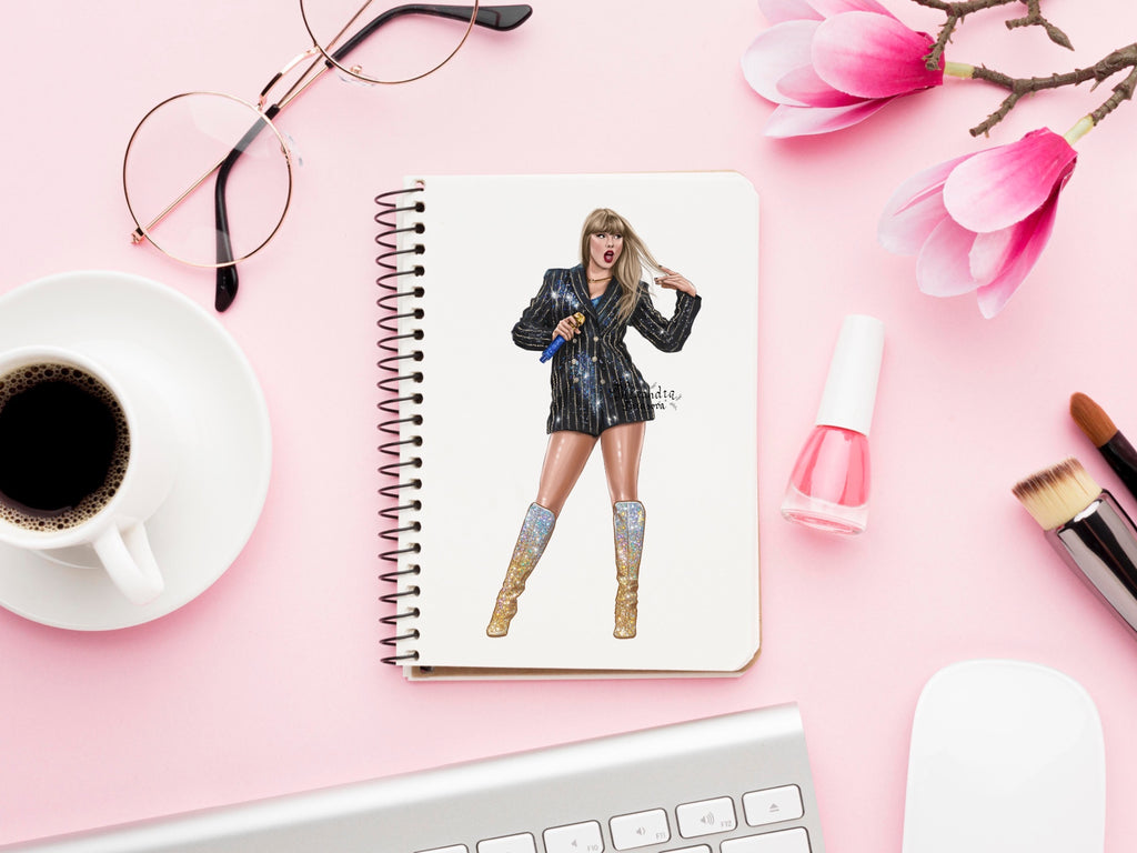 Taylor Swift Fashion Illustration | Hand-Drawn Pop Icon Art (Digital Download)