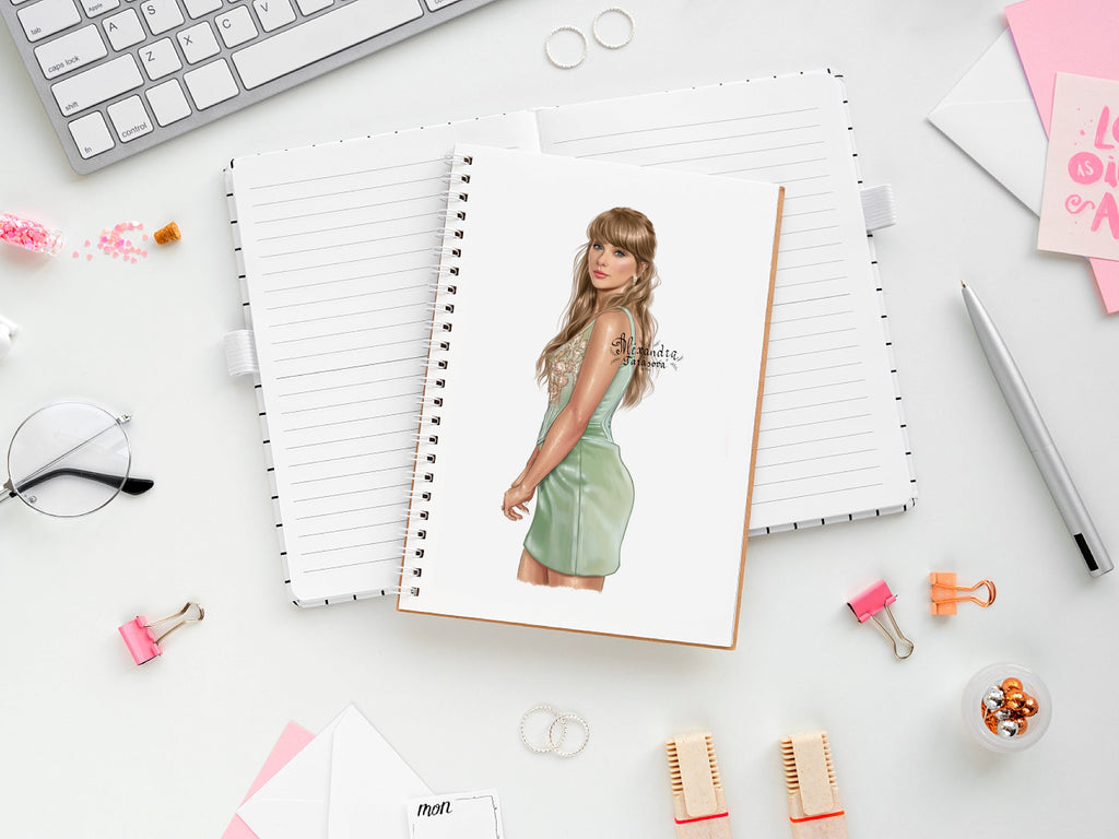 Swift Fashion Illustration | Hand-Drawn Pop Icon Art (Digital Download)