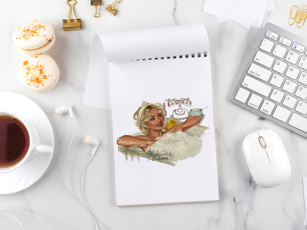 Sabrina Inspired Digital Download Printable Wall Art Pop Icon Art Hand Drawn Illustration