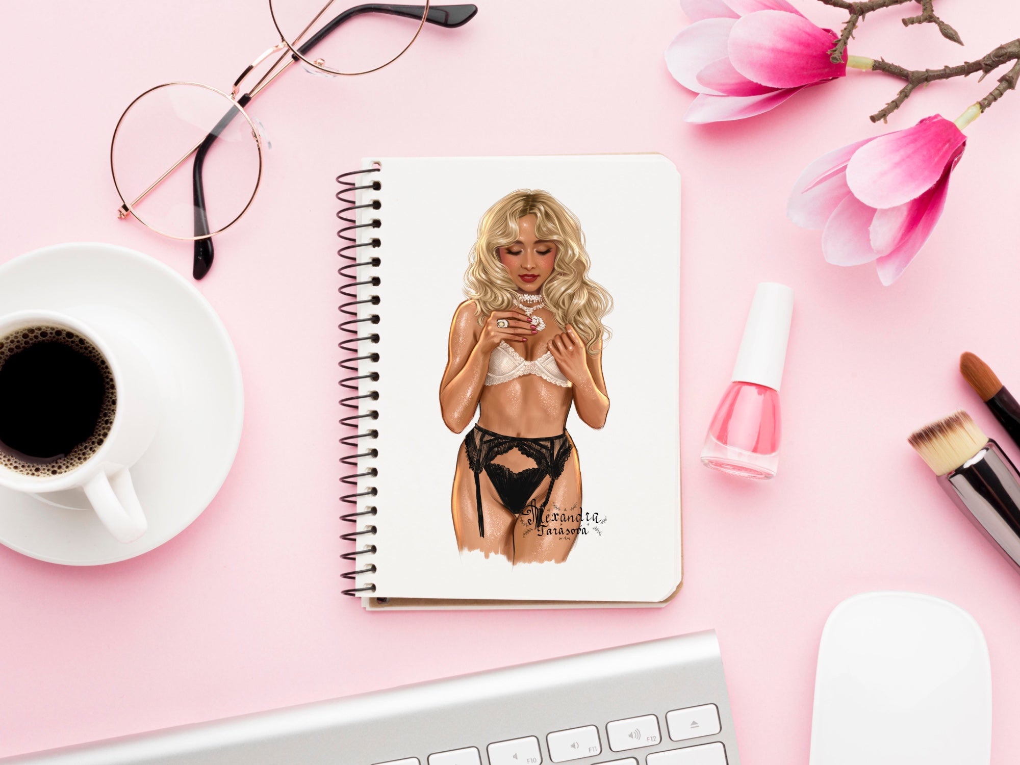 Sabrina Inspired Digital Download Printable Wall Art Pop Icon Art Hand Drawn Illustration