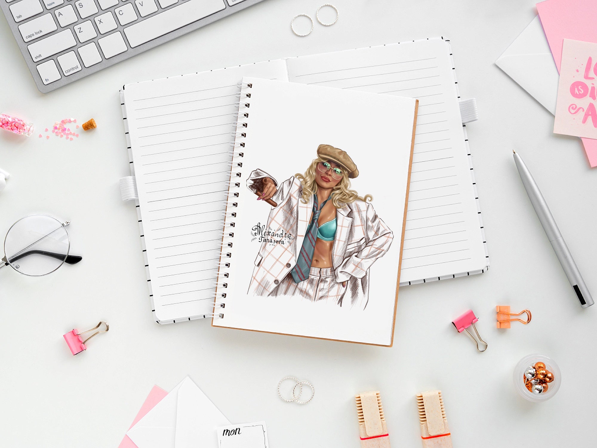 Sabrina Inspired Digital Download Printable Wall Art Pop Icon Art Hand Drawn Illustration