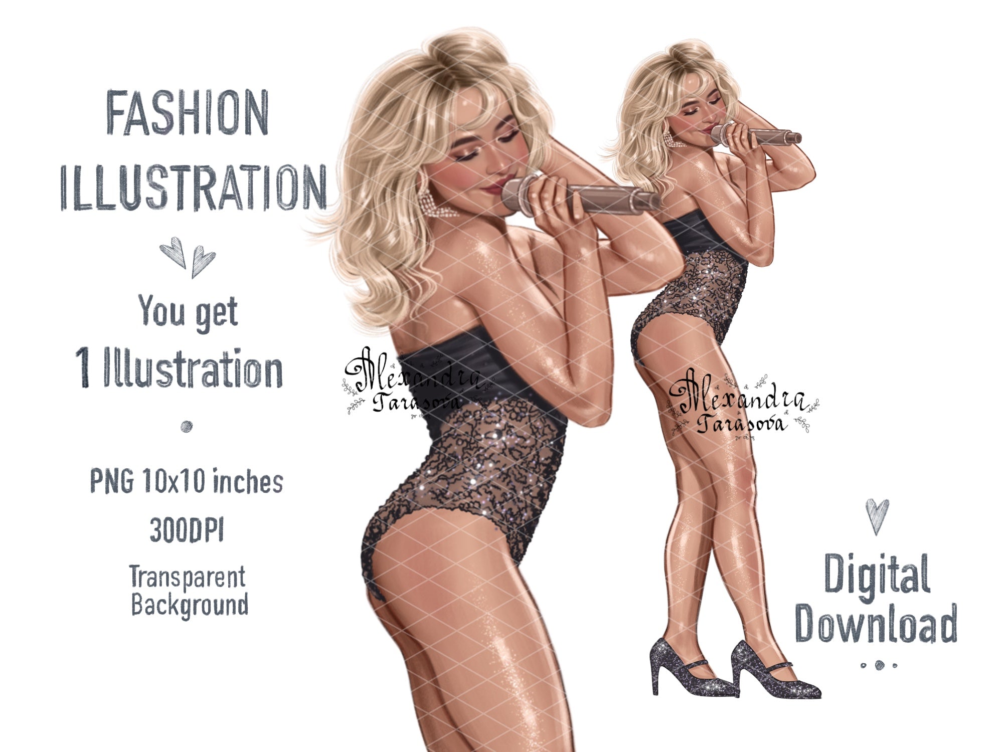 Sabrina Inspired Digital Download Printable Wall Art Pop Icon Art Hand Drawn Illustration