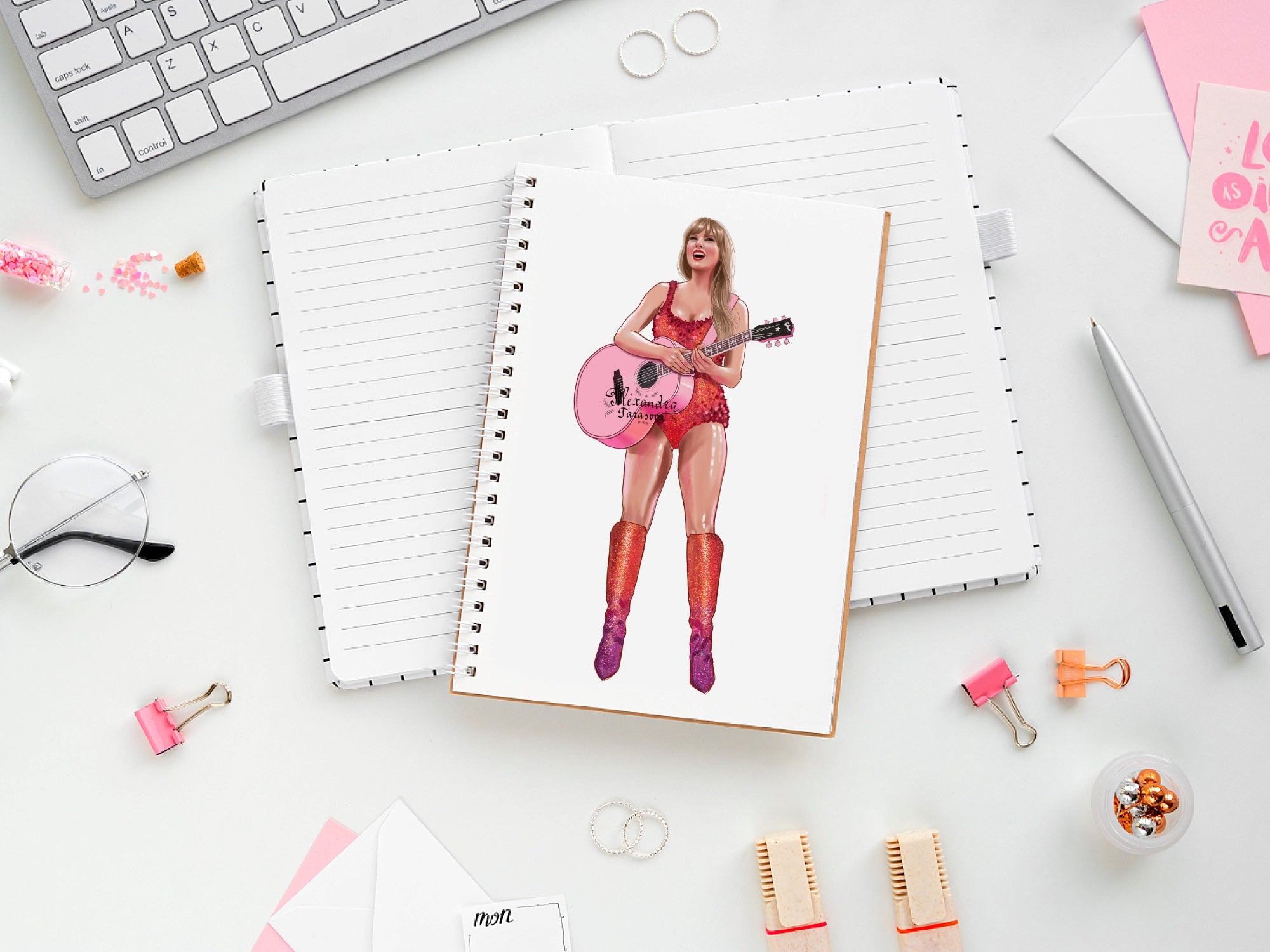 Taylor Swift Illustration Digital Download Printable Art Eras Tour Hand Drawn Illustration