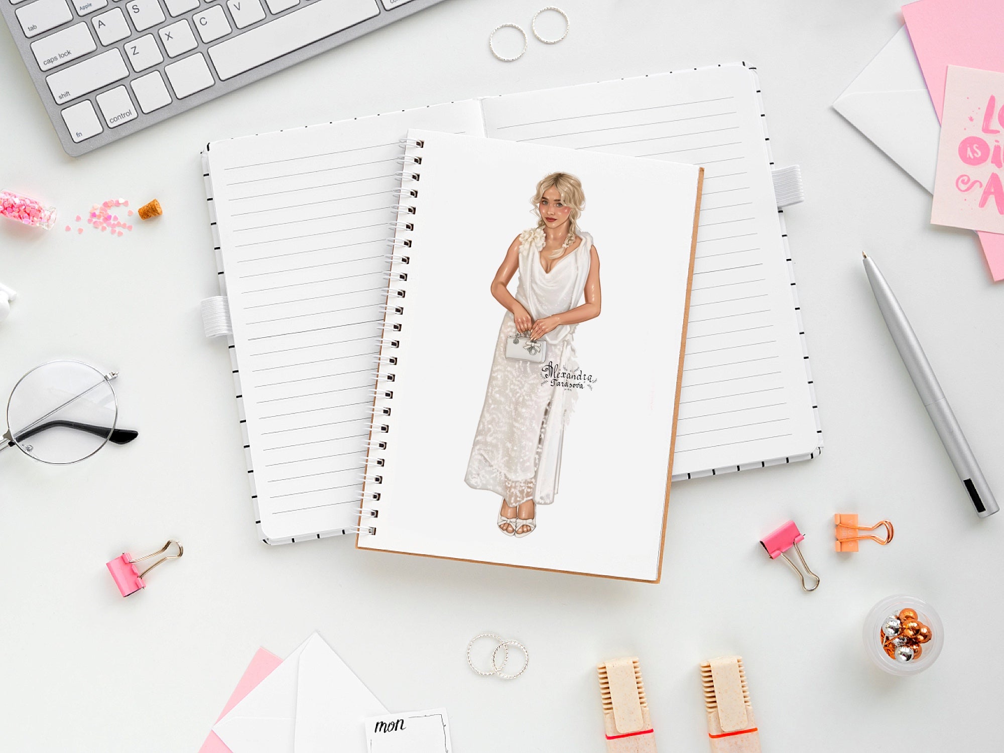 Sabrina Carpenter Fashion Illustration Dior Digital Download