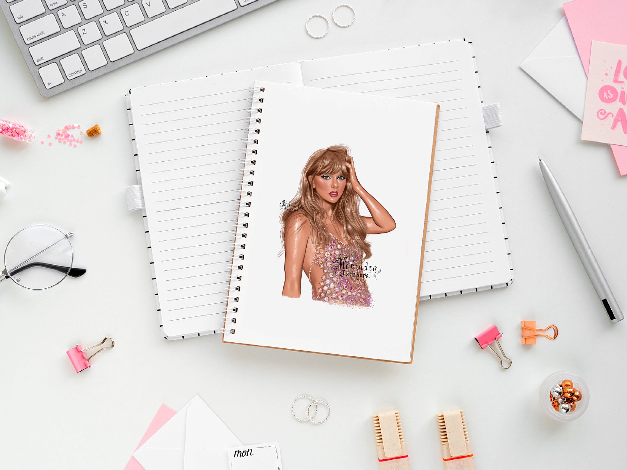 Taylor Swift Illustration Fashion Art Watercolor Painting Hand Drawing Png File Printable Art Clipart Stickers