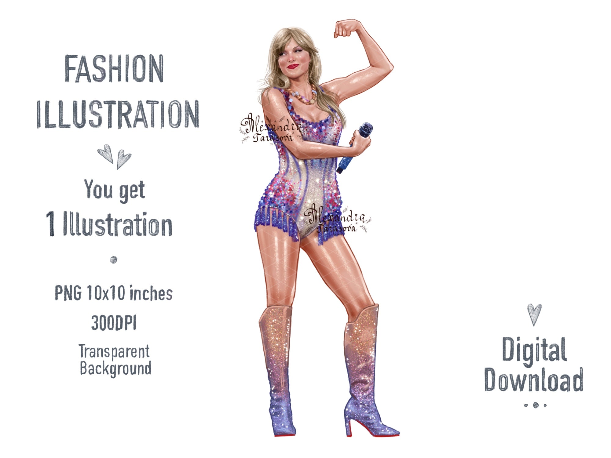 Taylor Swift Lover Illustration