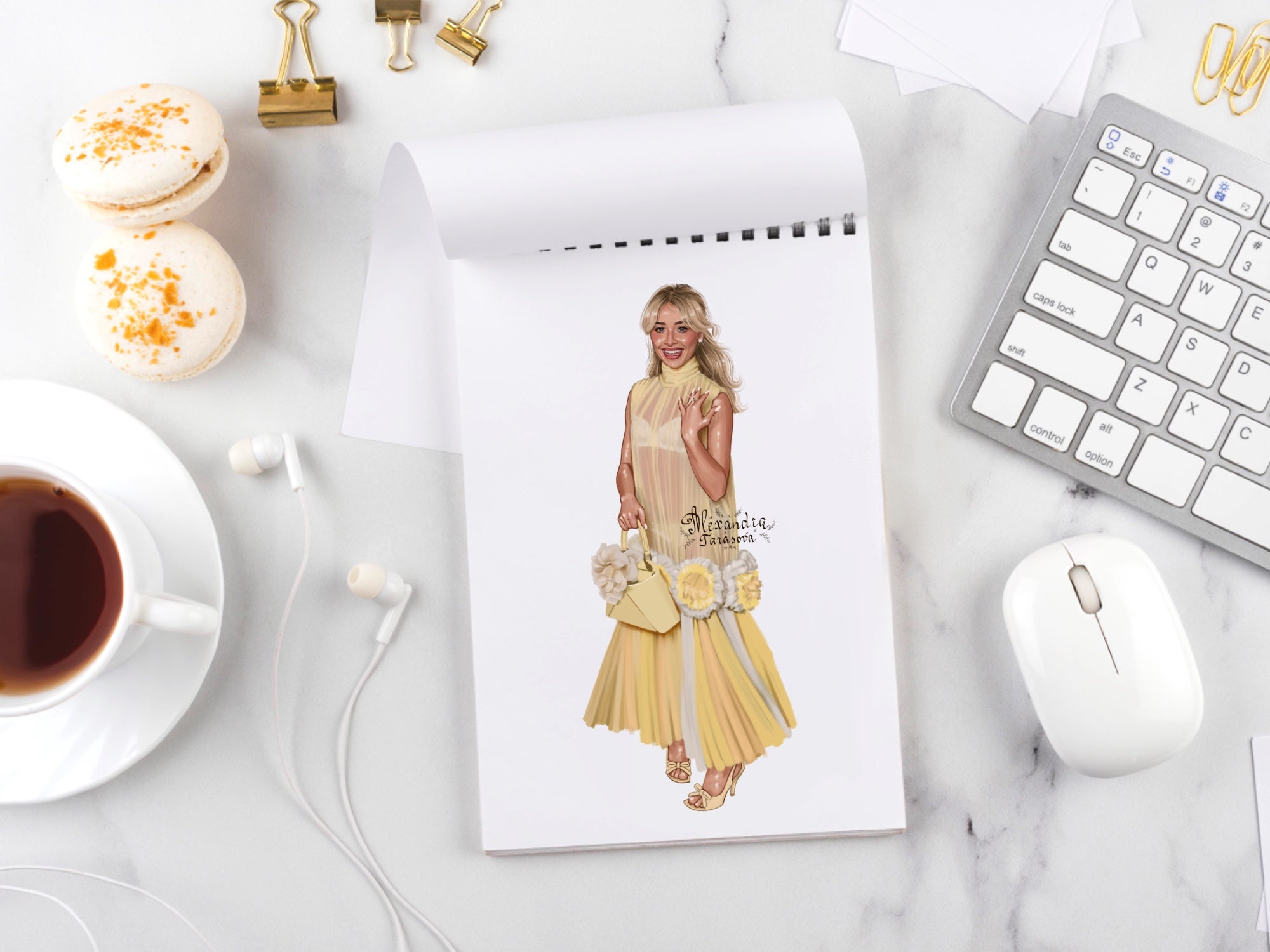 Sabrina Carpenter Dior Illustration Digital Download