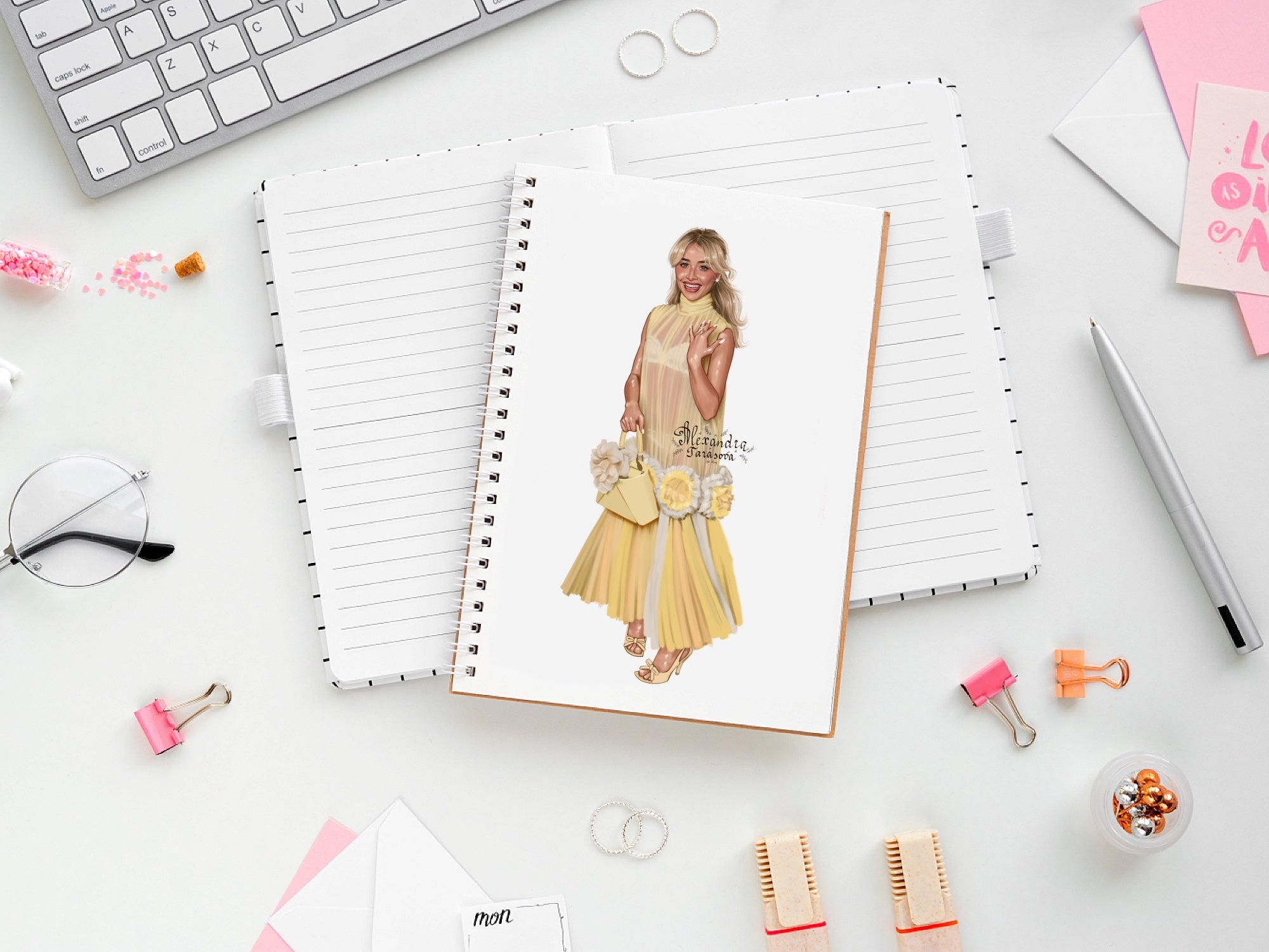 Sabrina Carpenter Dior Illustration Digital Download