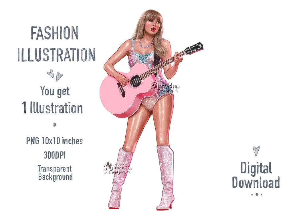 Taylor Swift Lover Illustration