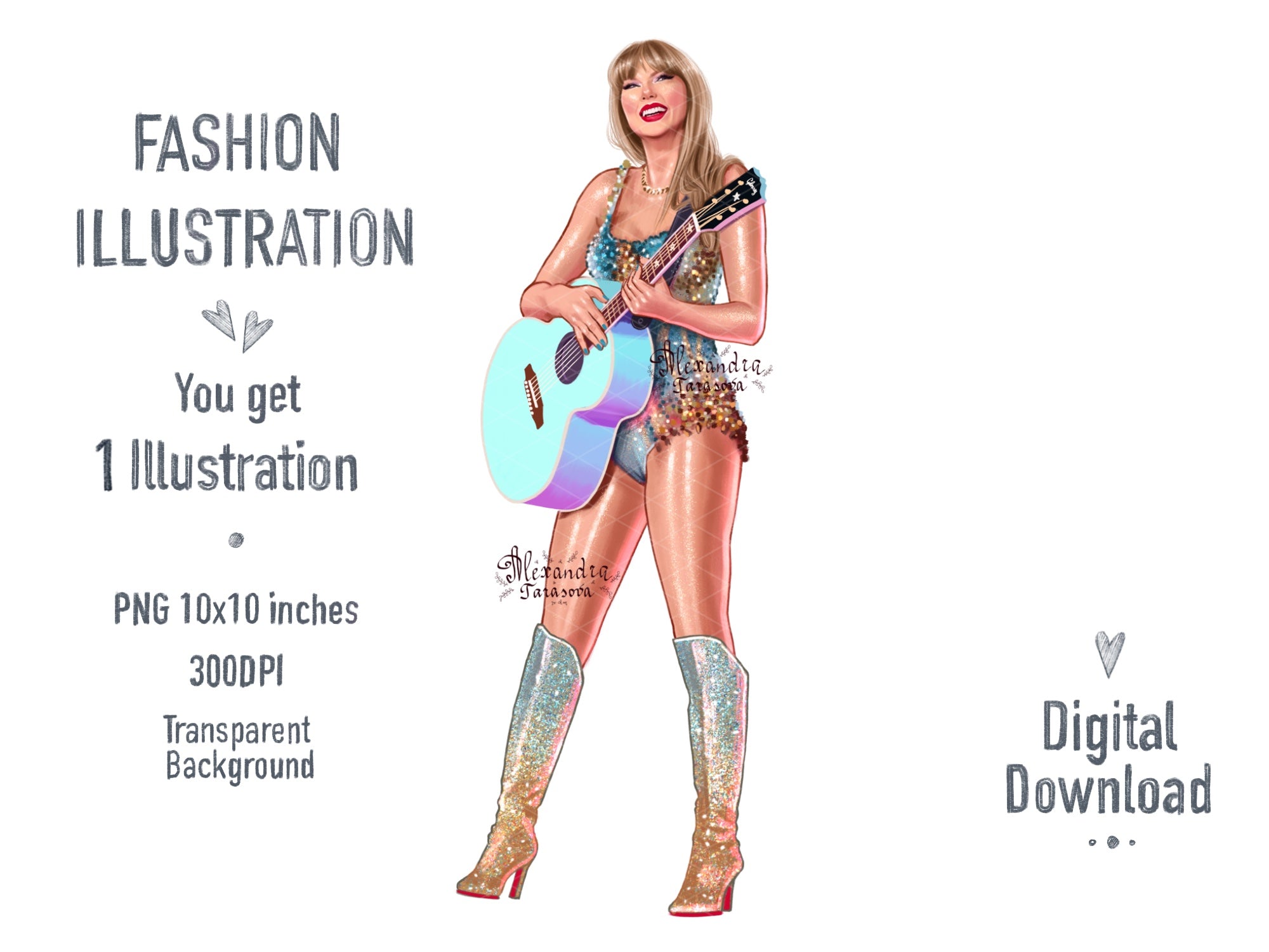 Taylor Swift Lover Illustration
