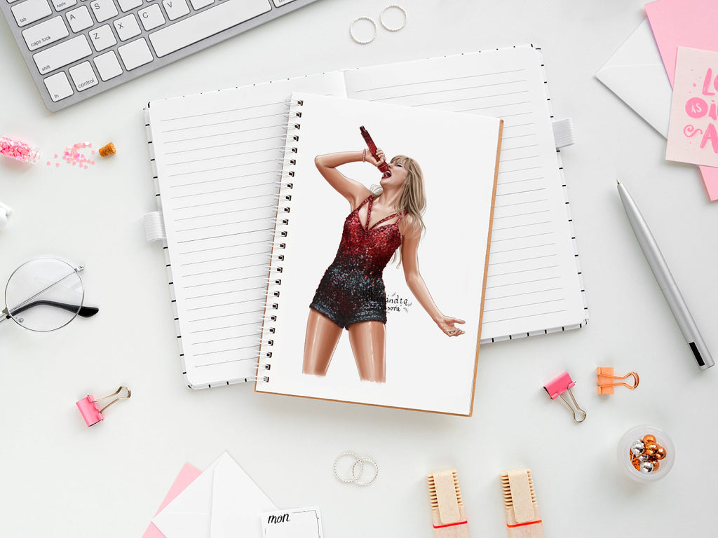 Taylor Swift Illustration Fashion Art Watercolor Painting Hand Drawing Png File Printable Art Clipart Stickers