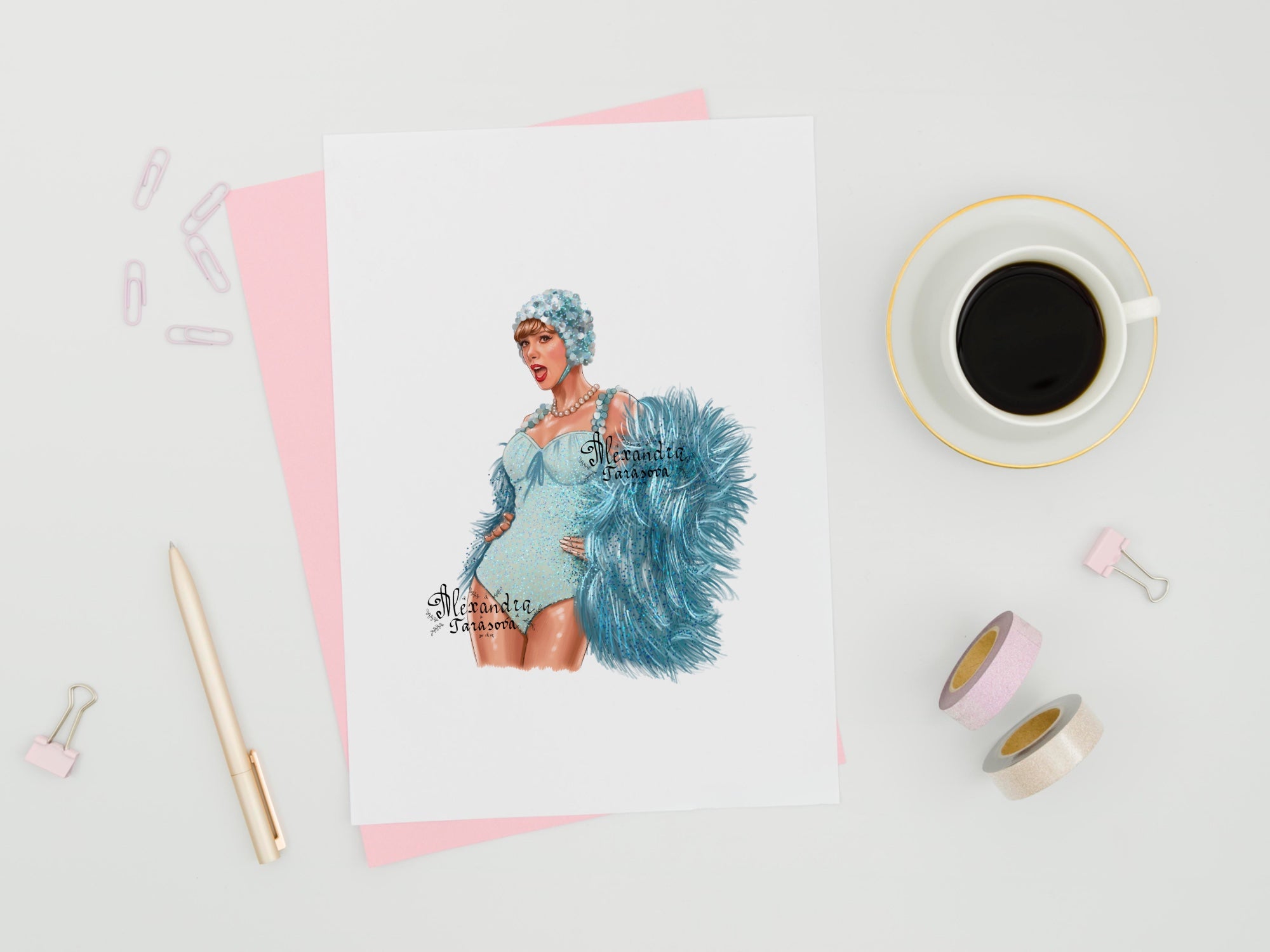 Taylor Swift Illustration Digital Download Printable Art Eras Tour Hand Drawn Illustration