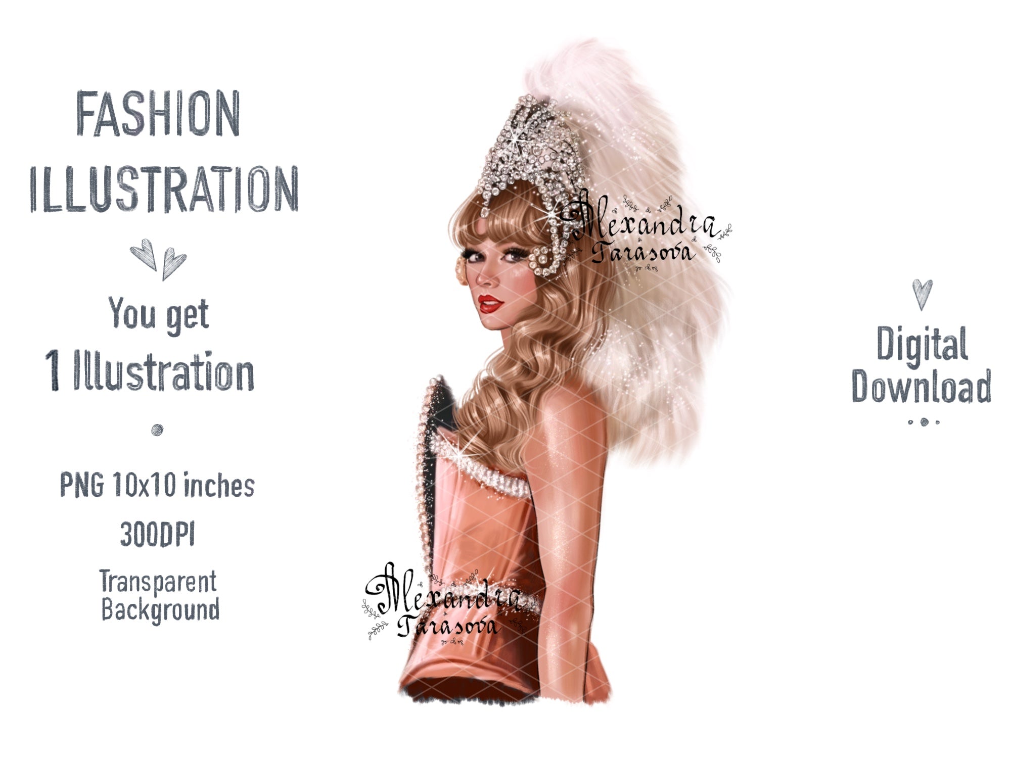 Taylor Swift Illustration Digital Download Printable Art Eras Tour Hand Drawn Illustration