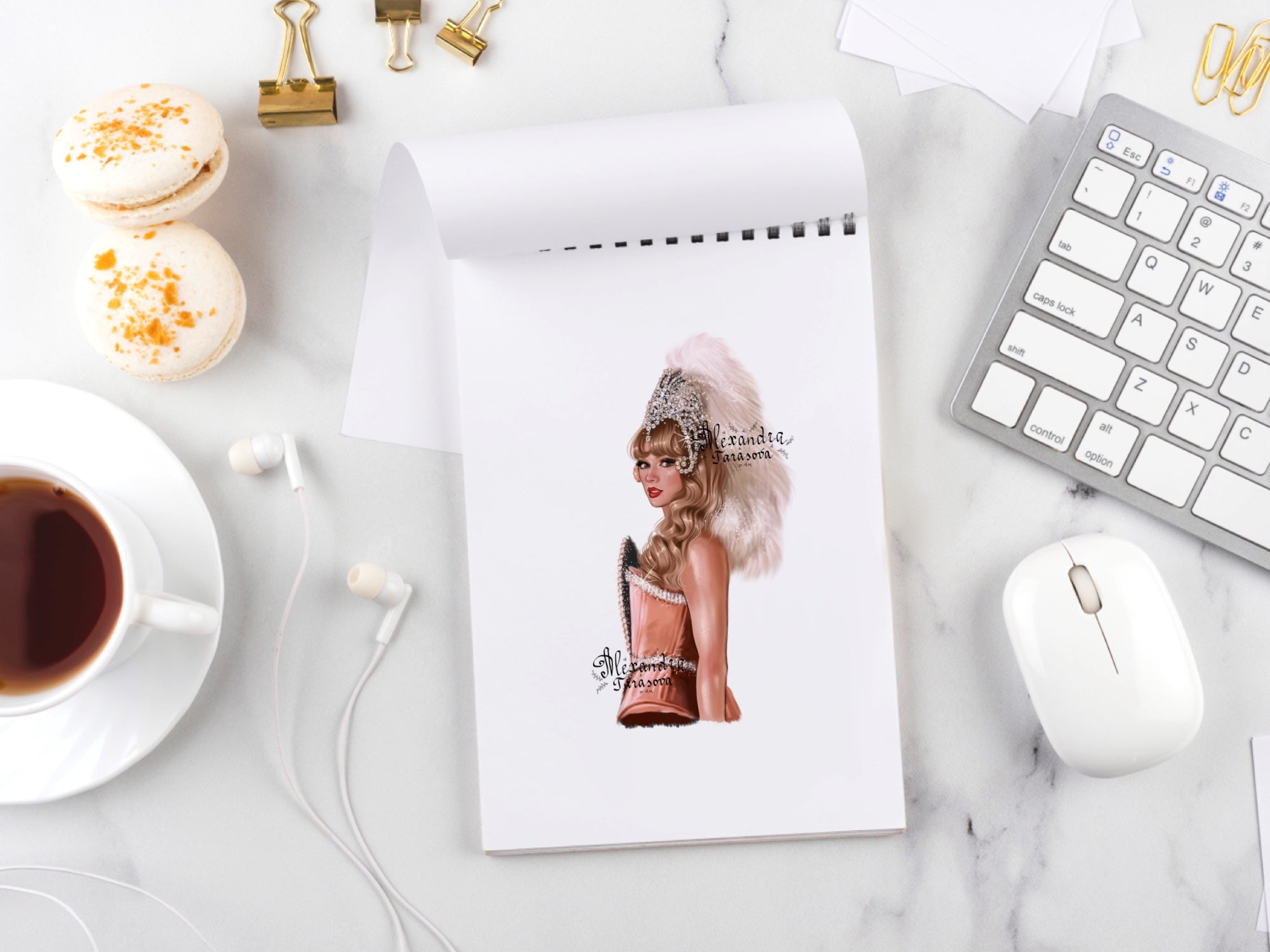 Taylor Swift Illustration Digital Download Printable Art Eras Tour Hand Drawn Illustration