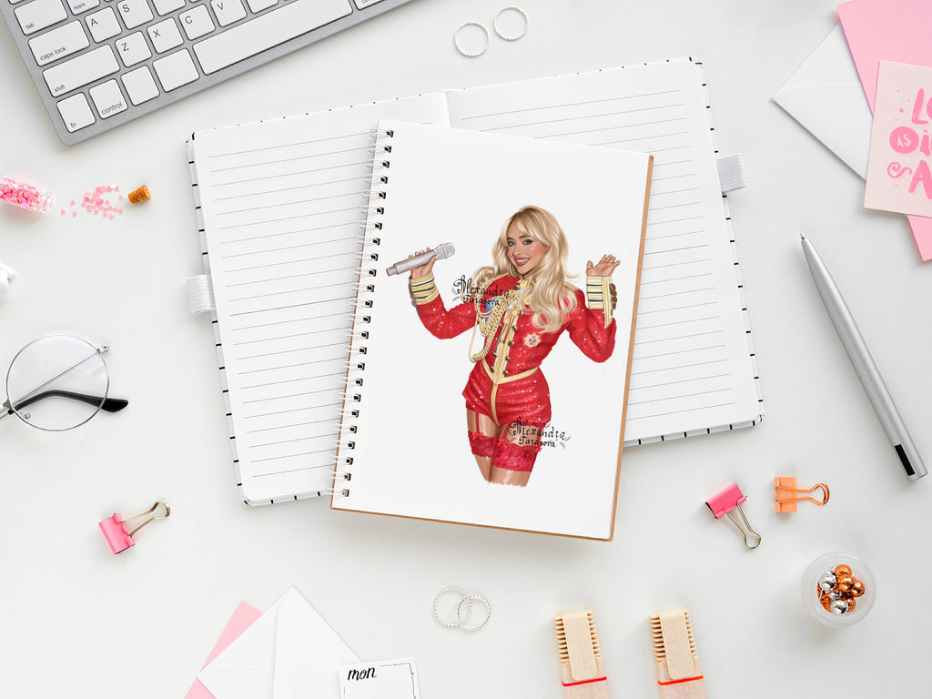 Sabrina Carpenter Inspired Fashion Illustration | Printable Wall Art | Digital Download | Pop Icon Art | Hand Drawn Illustration