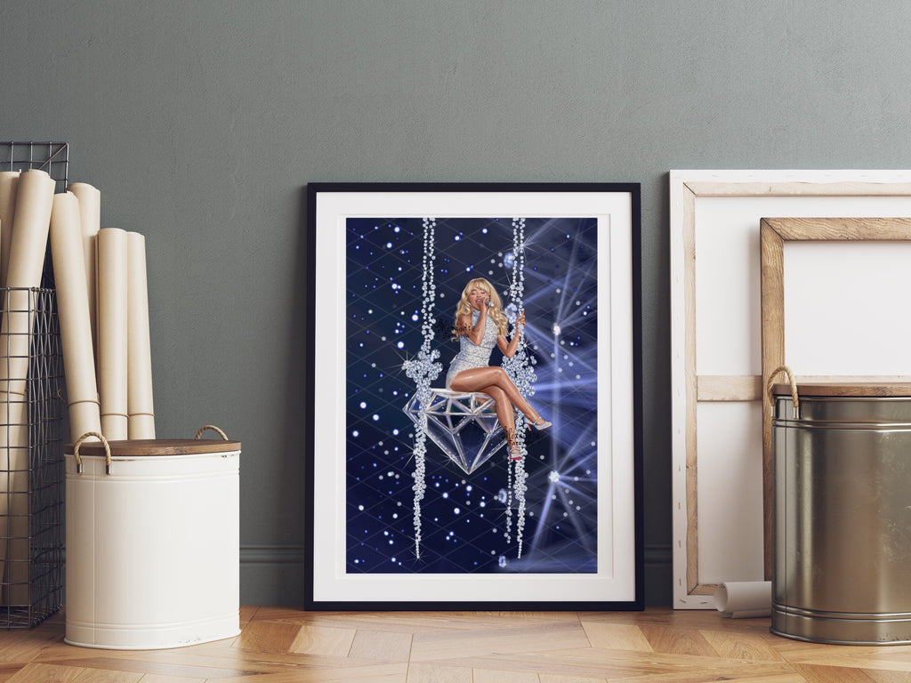 Sabrina Carpenter Inspired Fashion Illustration | Printable Wall Art | Digital Download | Pop Icon Art | Hand Drawn Illustration