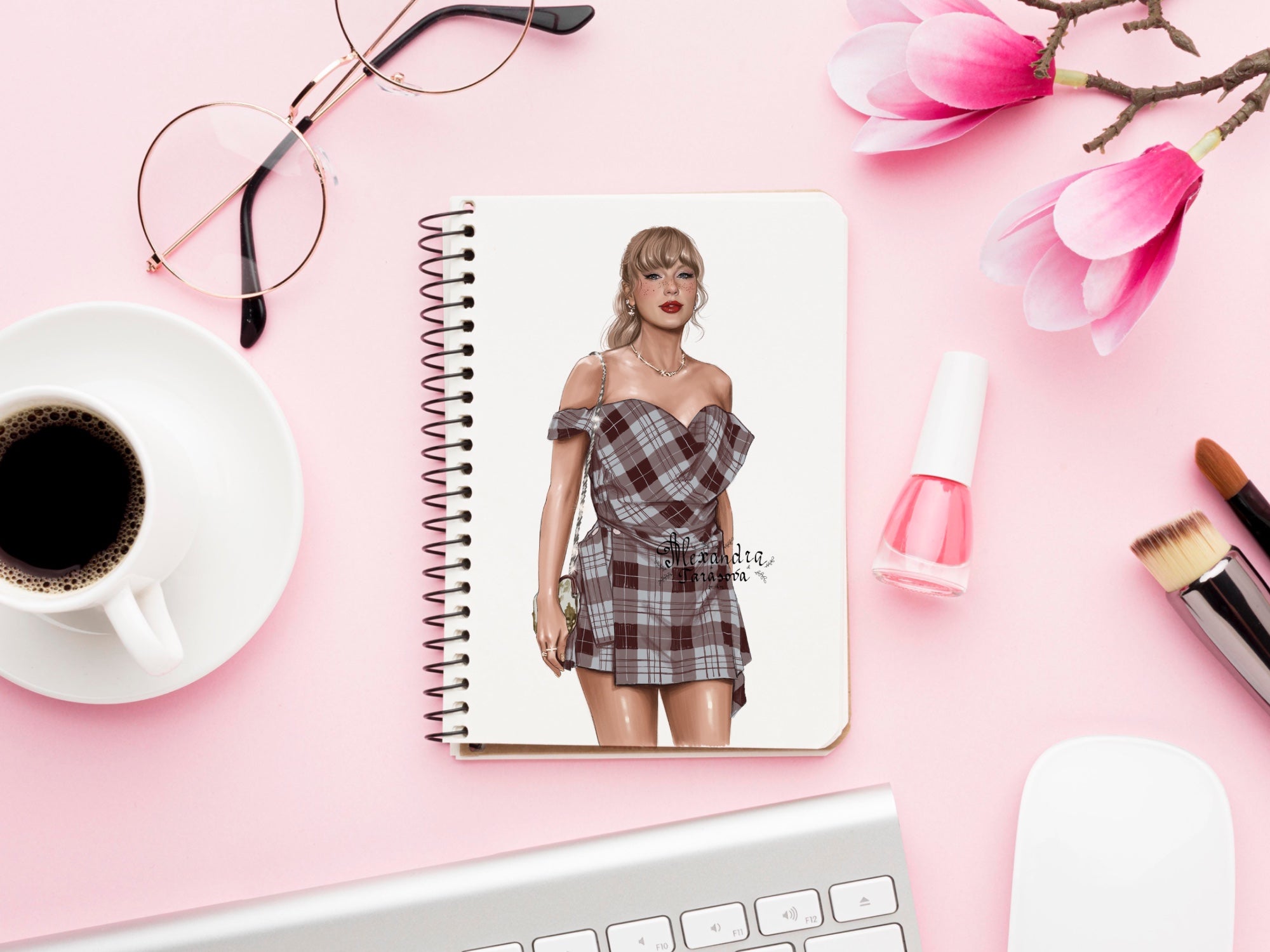 Taylor Swift Illustration Fashion Art Watercolor Painting Hand Drawing Png File Printable Art Clipart Stickers