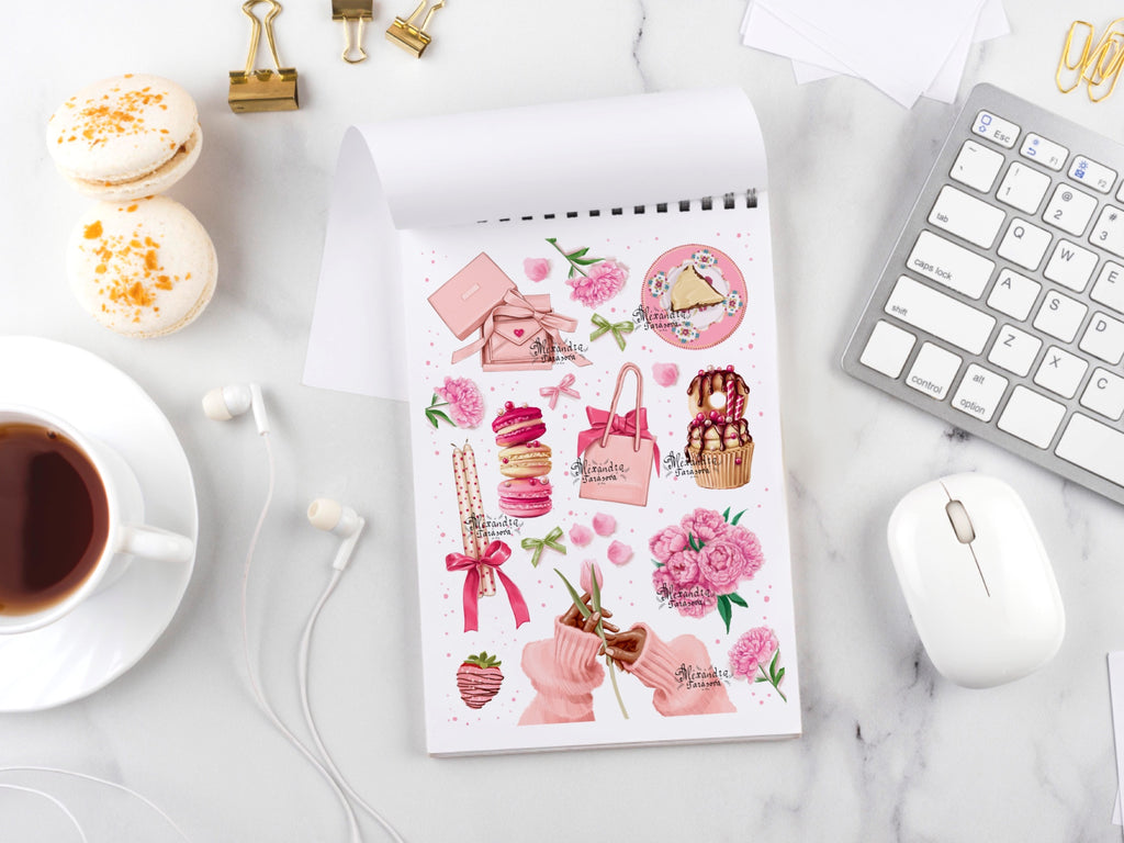 Pink Accessories Girly Det Printable Wall Art Digital Download Fashion