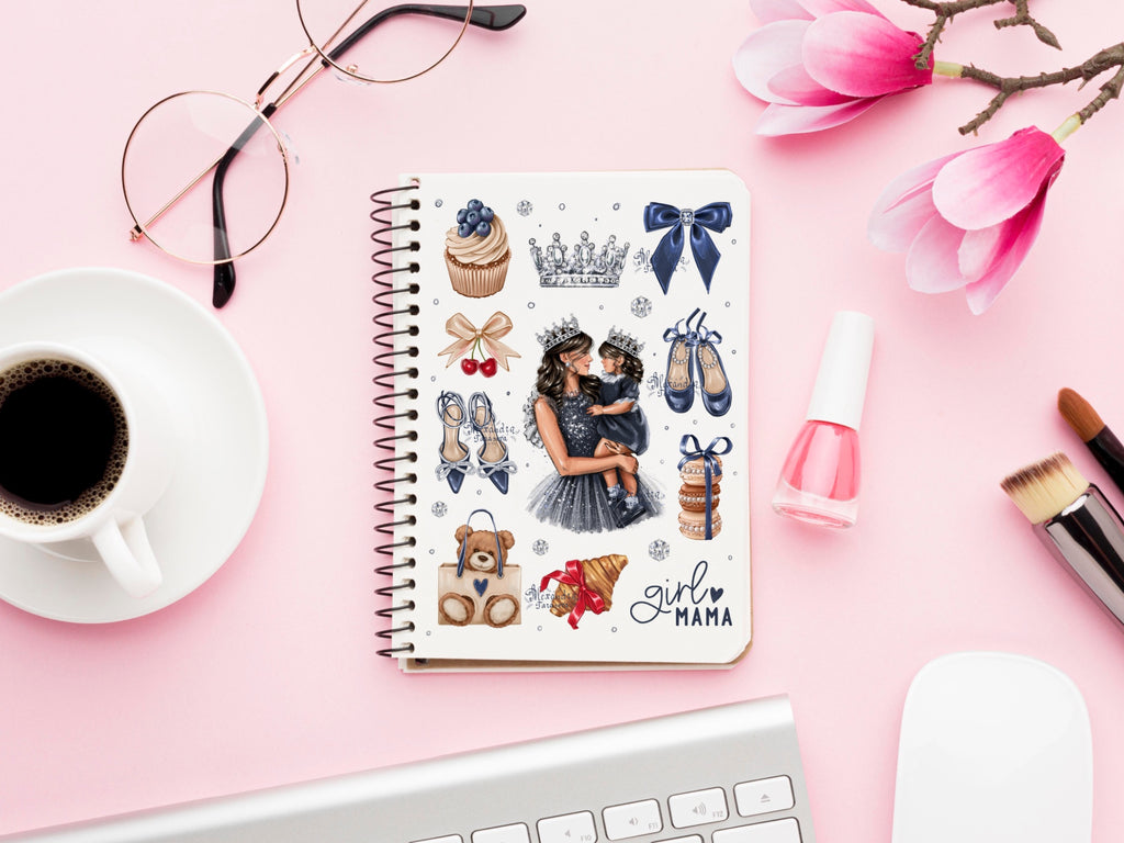 Digital Download Fashion Stickers Mother And Daughter Printable Art