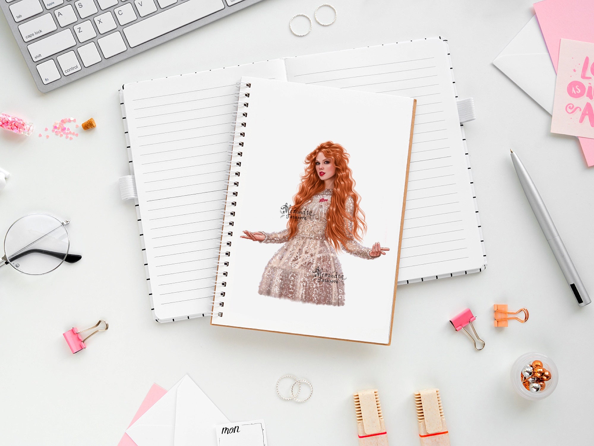 Taylor Swift Illustration The Life Of Showgirl Hand Drawing Png File Printable Art Clipart Stickers