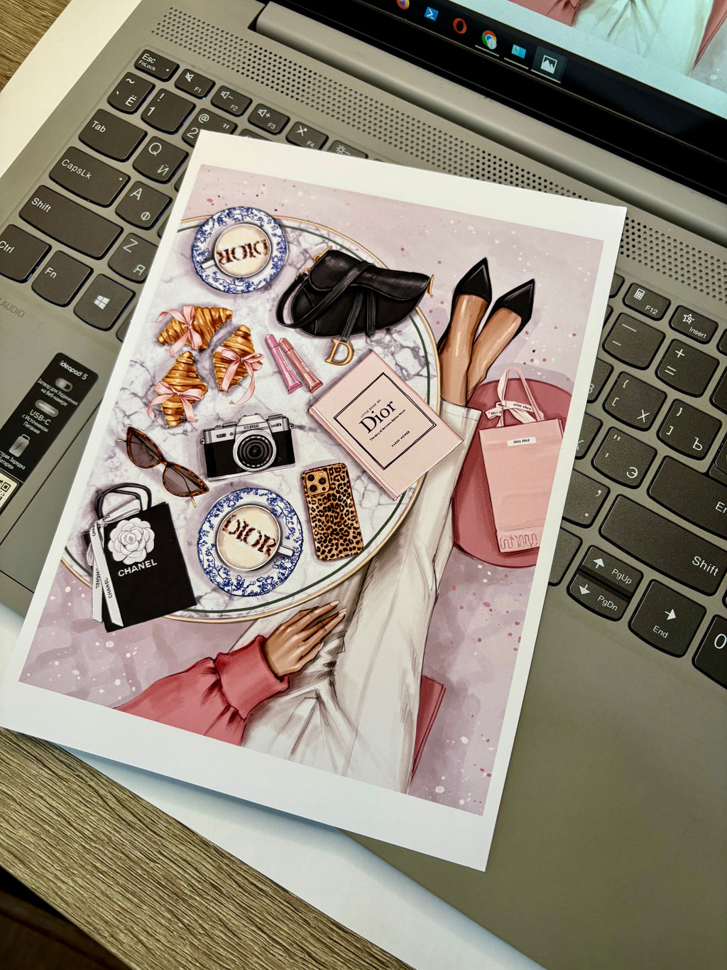 Paris Accessories Print A5