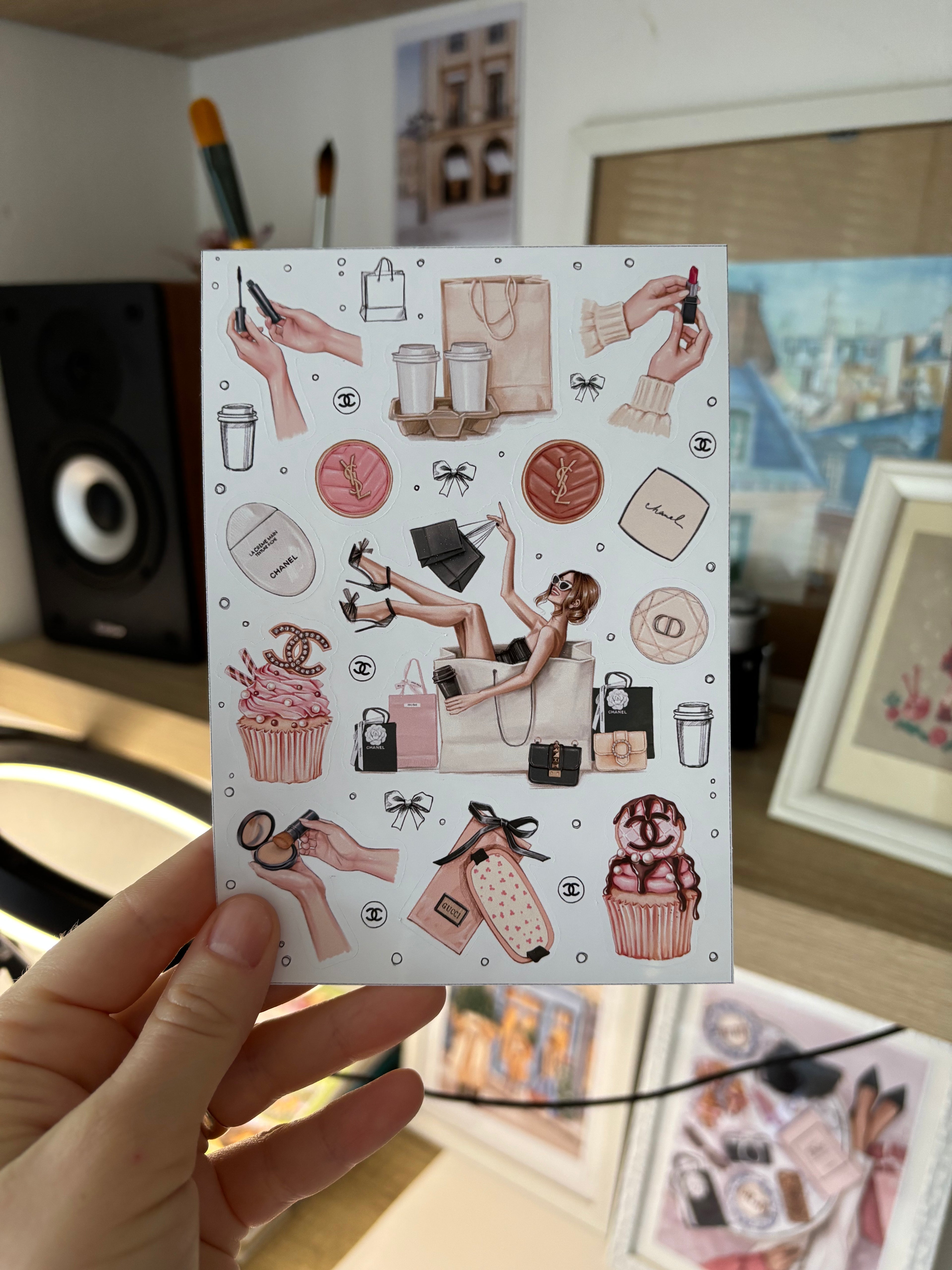 Sticker Sheet - Makeup Accessories | stickers for your planner