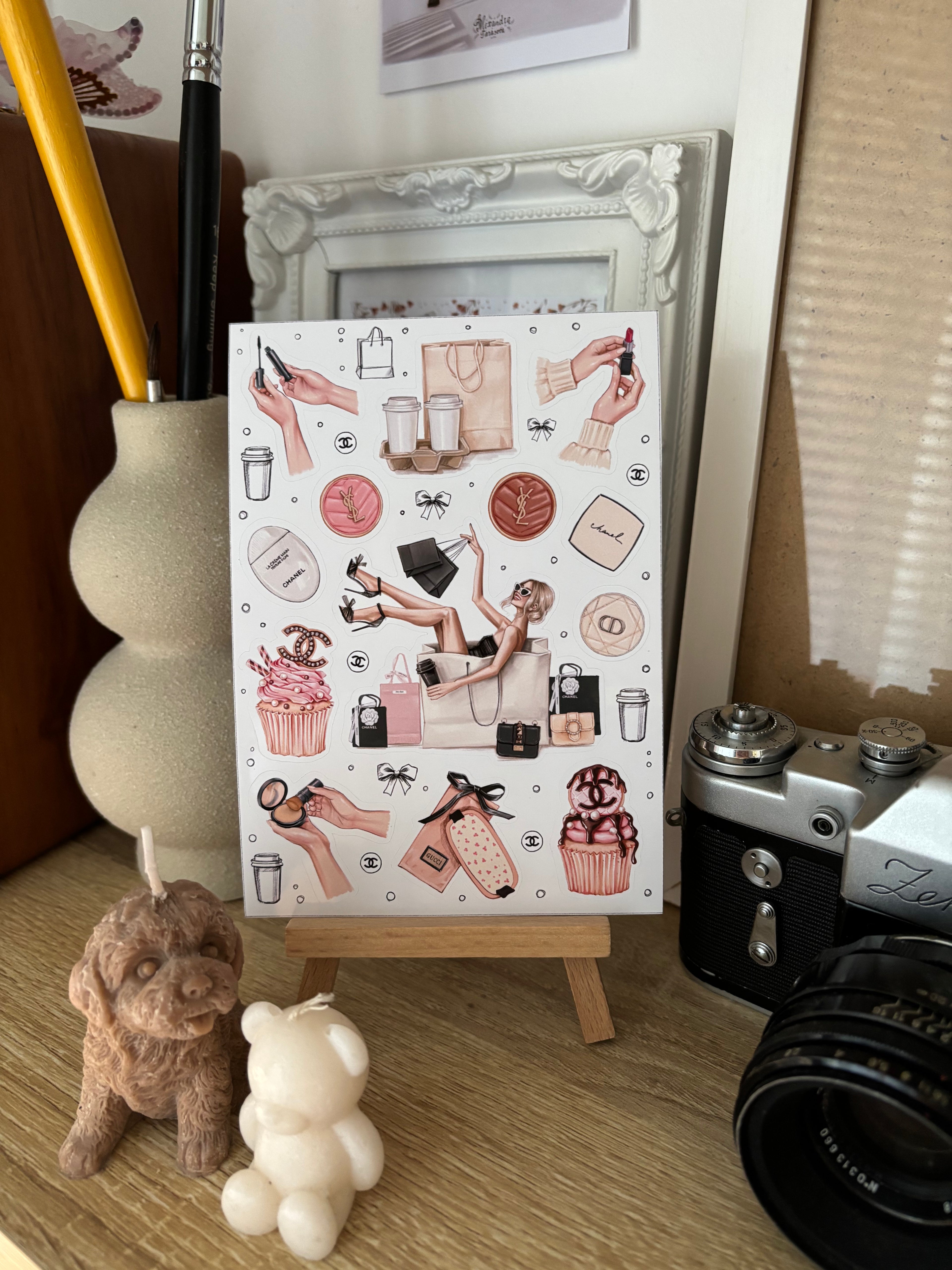 Sticker Sheet - Makeup Accessories | stickers for your planner