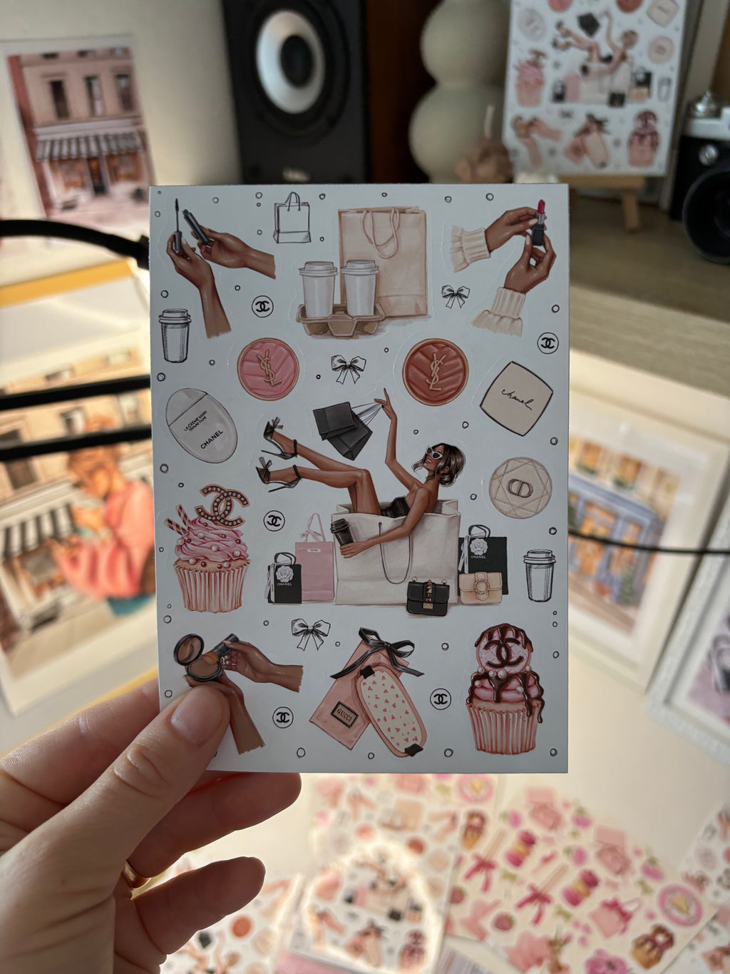 Sticker Sheet - Makeup Accessories | stickers for your planner