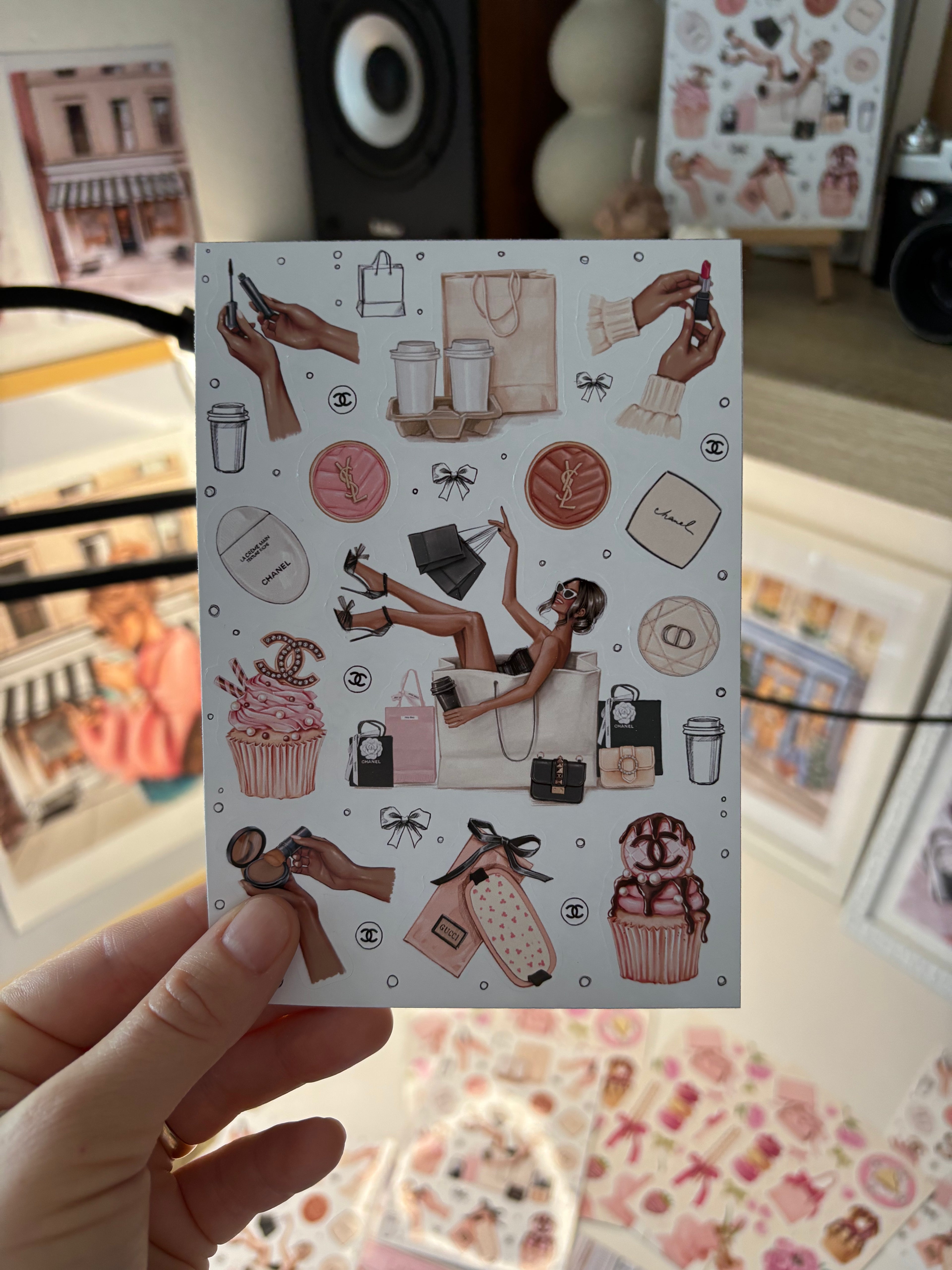 Sticker Sheet - Makeup Accessories | stickers for your planner