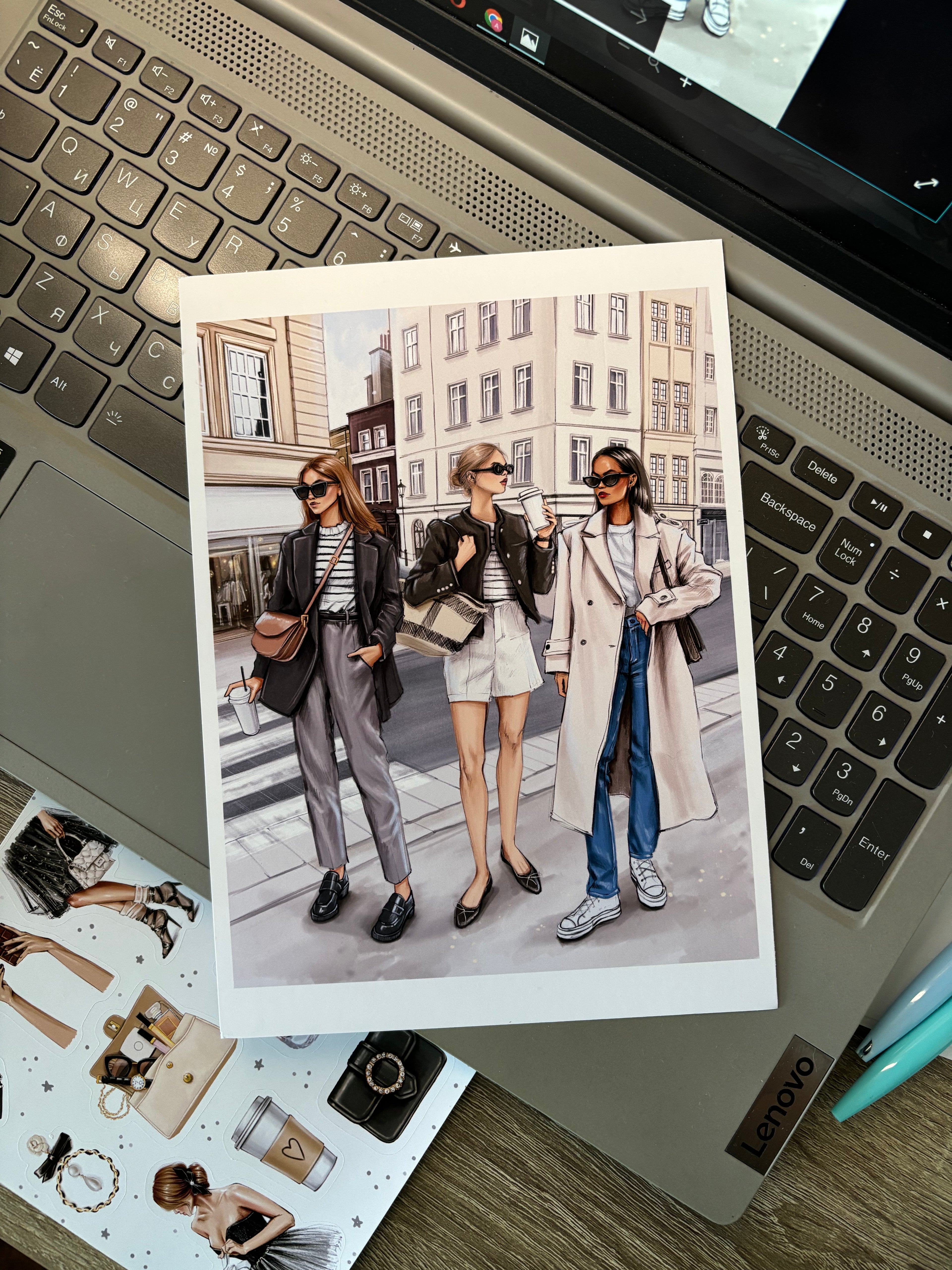 Fashion Girls Print A5