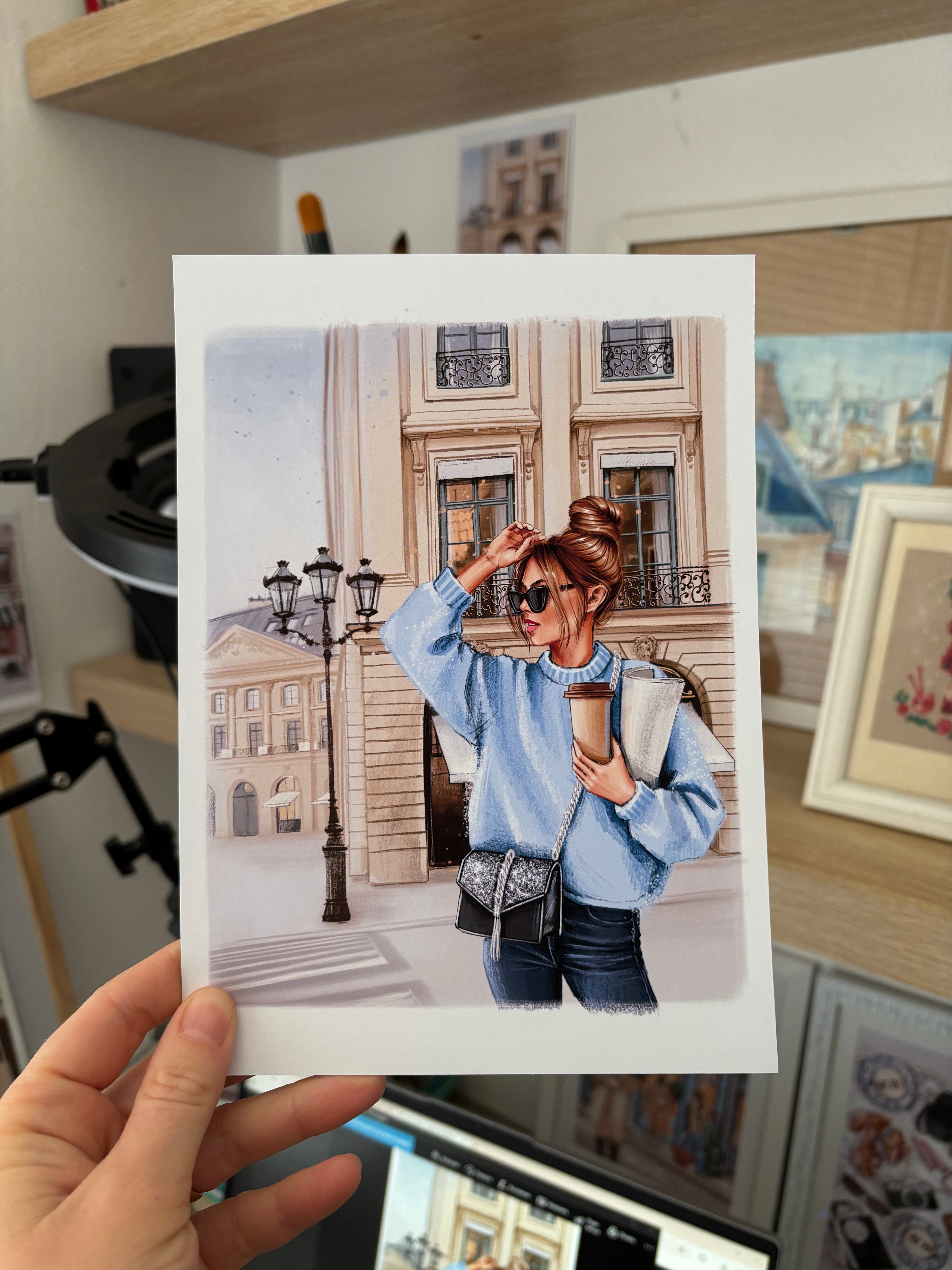 Paris Shopping A5 Print