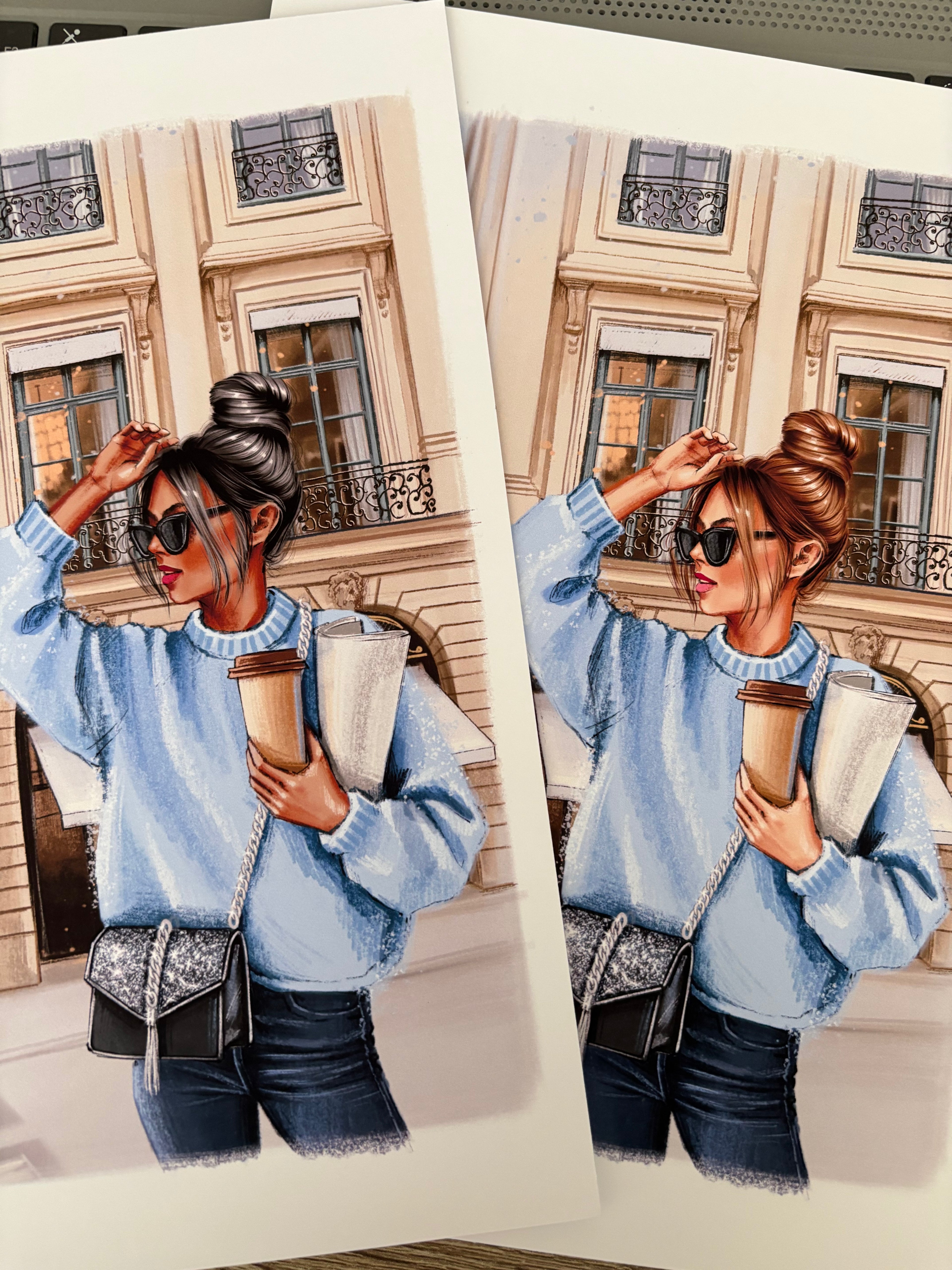 Paris Shopping A5 Print