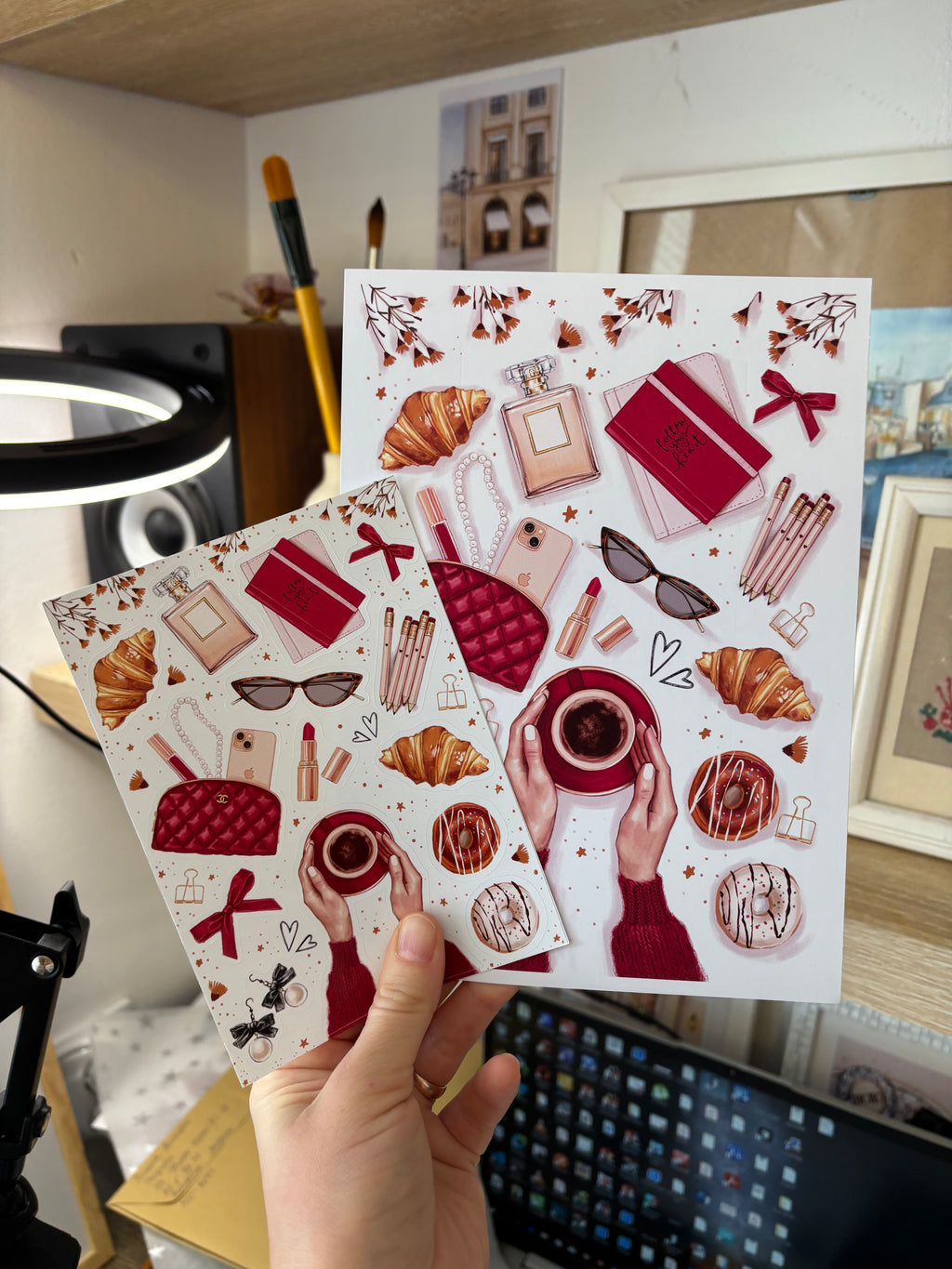 Autumn Accessories Print A5