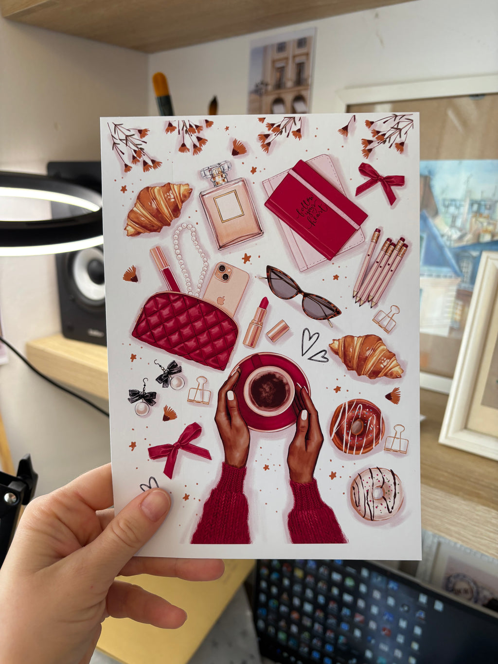 Autumn Accessories Print A5